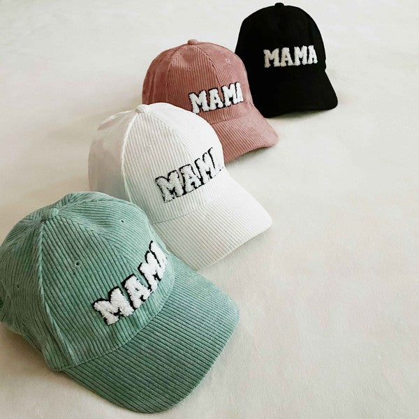 Corduroy Mama Ball Cap - Premium  -  Follower Of Faith Apparel black, Caps, cotton, MAMA, pink, sage, white Shop our Christian T-Shirts & Apparel