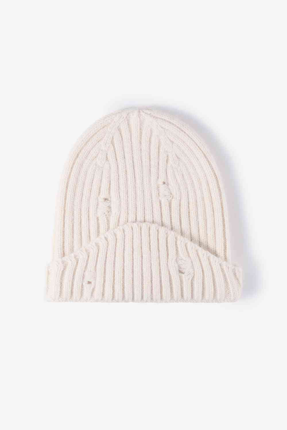 Distressed Rib-Knit Beanie - Premium  -  Follower Of Faith Apparel Beanie, Beanie knit design, Distressed beanie, Hat beanie, Popular beanie, Ribbed beanie, Ship From Overseas, Solid pattern beanie, Stylish beanie, WS Shop our Christian T-Shirts & Apparel