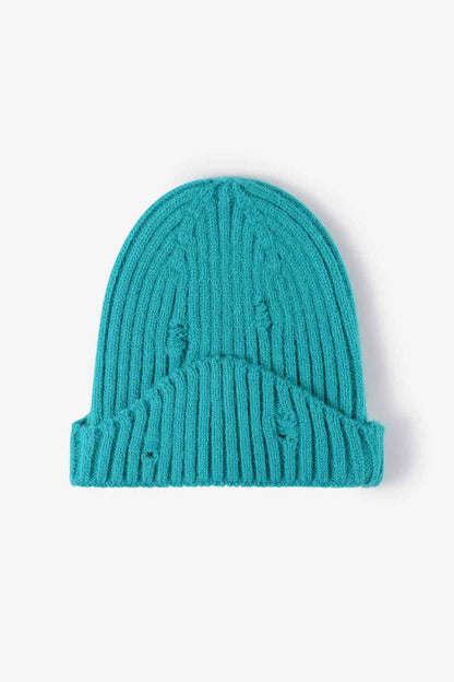 Distressed Rib-Knit Beanie - Premium  -  Follower Of Faith Apparel Beanie, Beanie knit design, Distressed beanie, Hat beanie, Popular beanie, Ribbed beanie, Ship From Overseas, Solid pattern beanie, Stylish beanie, WS Shop our Christian T-Shirts & Apparel