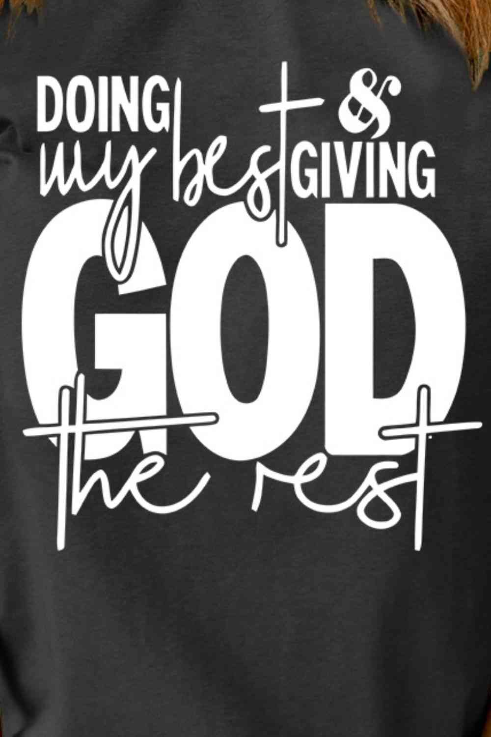 Doing My Best & Giving God The Rest Ladies T-Shirt{{ shop.domain }TrendsiChristian, Christian T shirt, Christian T shirt for women, Christian T Shirts, Christian t shirts fo