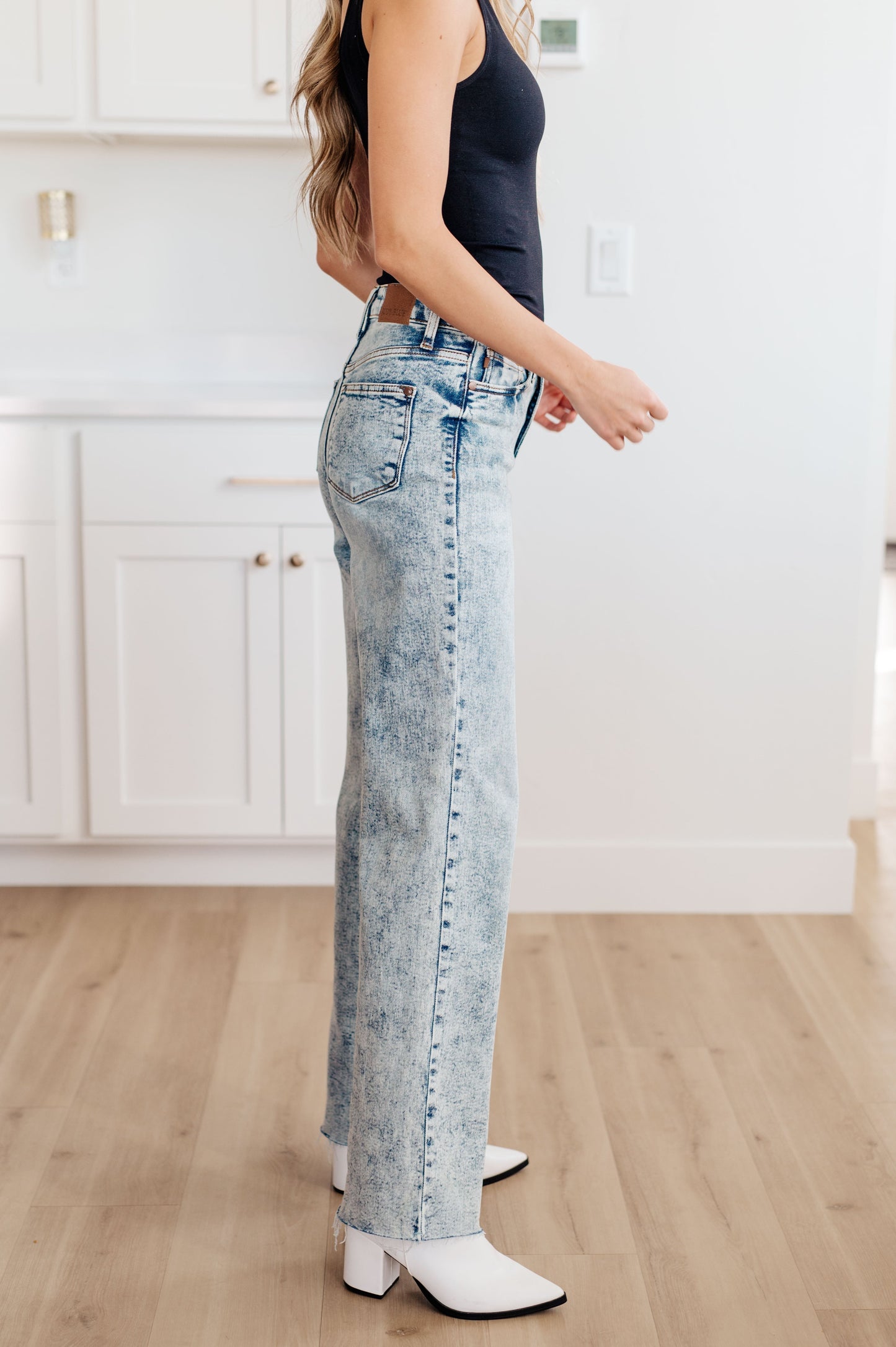 Dory High Waist Mineral Wash Raw Hem Wide Leg Jeans - Premium Jeans -  Follower Of Faith Apparel 0/24, 1-3-2024, 1/25, 11/30, 13/31, 14W, 15/32, 16W, 18W, 2-16-2024, 20W, 22W, 24W, 3-27-2024, 3/26, 5/27, 7/28, 88828, 9/29, ASF1-18-2024, Denim, flatrate, JB12-20-2023, JBAvailableNow, Judy Blue, SpringDenim24, X2-6-24 Shop our Christian T-Shirts & Apparel