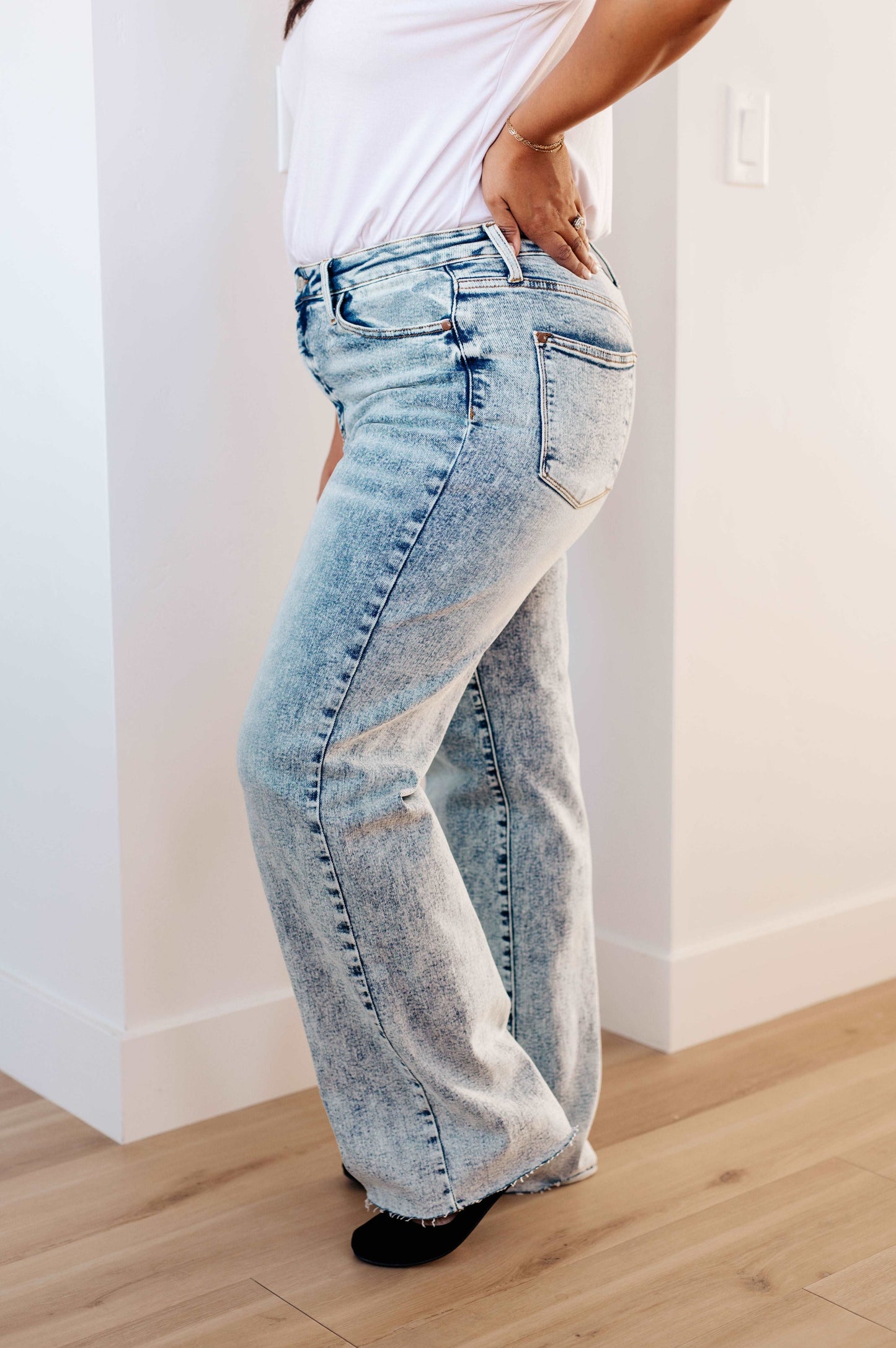 Dory High Waist Mineral Wash Raw Hem Wide Leg Jeans - Premium Jeans -  Follower Of Faith Apparel 0/24, 1-3-2024, 1/25, 11/30, 13/31, 14W, 15/32, 16W, 18W, 2-16-2024, 20W, 22W, 24W, 3-27-2024, 3/26, 5/27, 7/28, 88828, 9/29, ASF1-18-2024, Denim, flatrate, JB12-20-2023, JBAvailableNow, Judy Blue, SpringDenim24, X2-6-24 Shop our Christian T-Shirts & Apparel