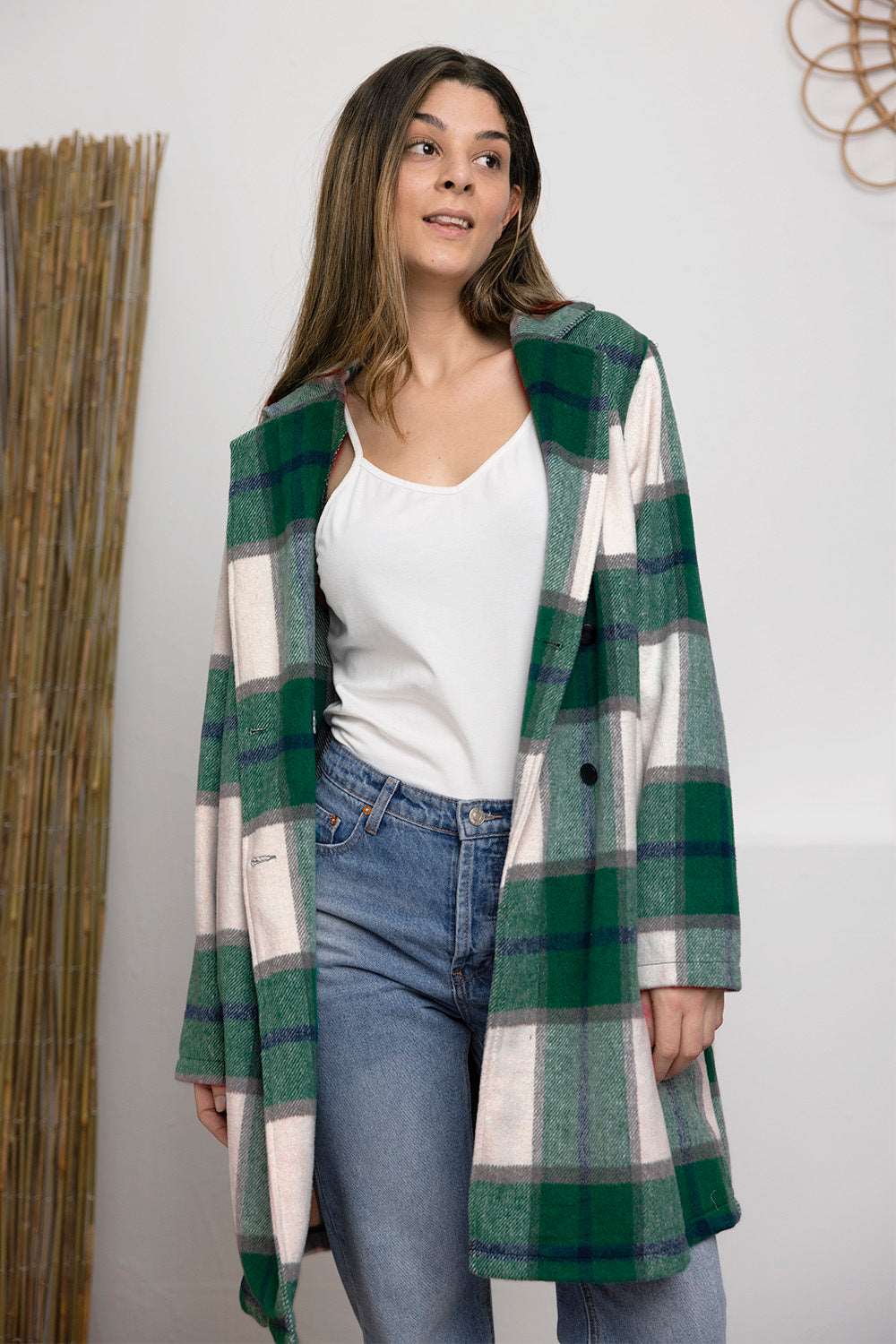 Double Take Full Size Plaid Button Up Lapel Collar Coat - Premium Jacket -  Follower Of Faith Apparel Double take, Jacket, Ship from USA Shop our Christian T-Shirts & Apparel