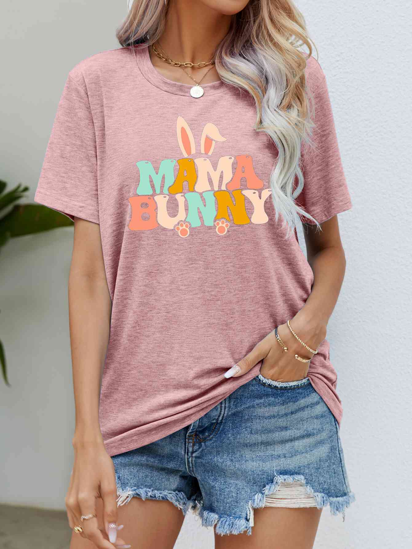 Easter MAMA BUNNY Ladies T-Shirt - Follower Of Faith Apparel