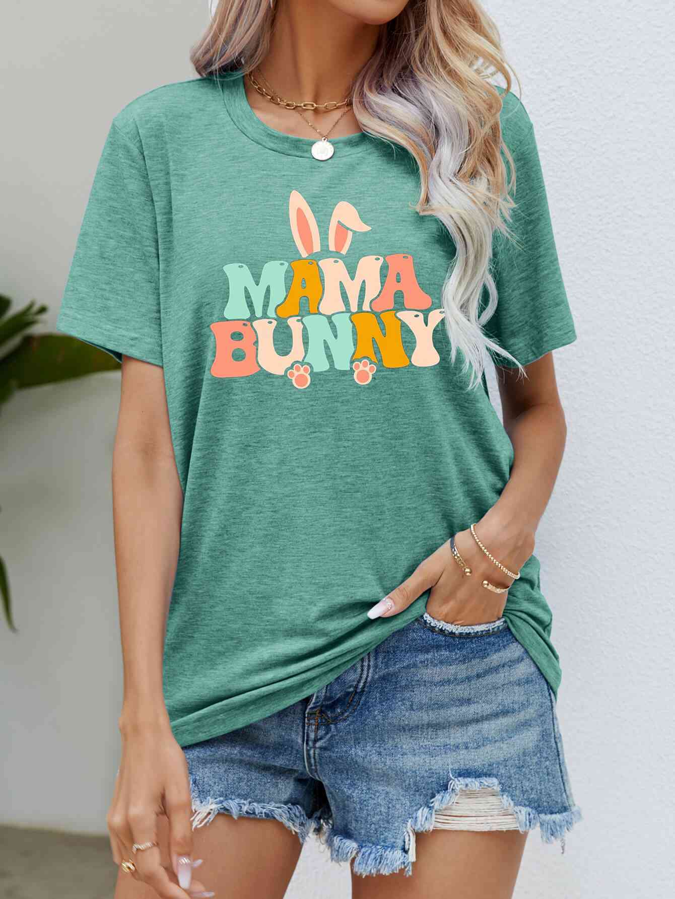 Easter MAMA BUNNY Ladies T-Shirt - Follower Of Faith Apparel