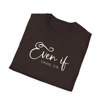 Even If Daniel 3:18 Ladies T-Shirt - Premium T-Shirt -  Follower Of Faith Apparel Bible verse tee, Christian t shirt, Cotton, Crew neck, Daniel 3:18 tee, DTG, Even if Christian shirt, Faith based t shirts, Neck Labels, new arrival, new arrivals, On sale, Regular fit, Sale, Scripture tee, Summer Picks, T-shirts, TikTok, Women's Clothing Shop our Christian T-Shirts & Apparel