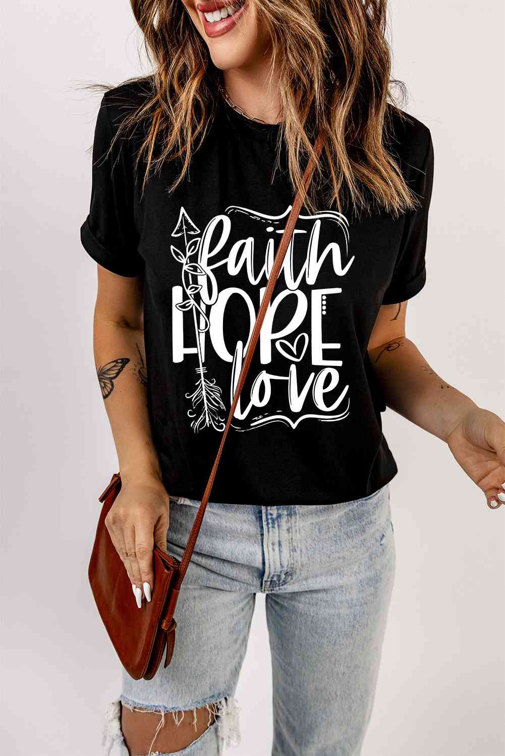 FAITH HOPE LOVE Ladies T-Shirt - Premium Ladies T-Shirt -  Follower Of Faith Apparel Christian tees, Faith hope and gods love tee, Faith hope and love, Faith tees, Faith tees for ladies, ladies Christian tees, ladies Short sleeve, ladies Short Sleeve t shirt, ladies Short Sleeve tee, ladies short sleeve tees, new, new arrival, new arrivals, Ship From Overseas, SYNZ, women's Christian tees Shop our Christian T-Shirts & Apparel