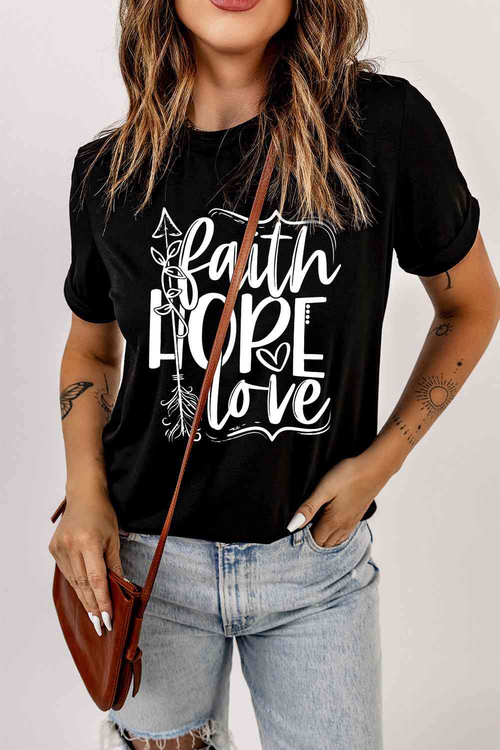 FAITH HOPE LOVE Ladies T-Shirt - Premium Ladies T-Shirt -  Follower Of Faith Apparel Christian tees, Faith hope and gods love tee, Faith hope and love, Faith tees, Faith tees for ladies, ladies Christian tees, ladies Short sleeve, ladies Short Sleeve t shirt, ladies Short Sleeve tee, ladies short sleeve tees, new, new arrival, new arrivals, Ship From Overseas, SYNZ, women's Christian tees Shop our Christian T-Shirts & Apparel