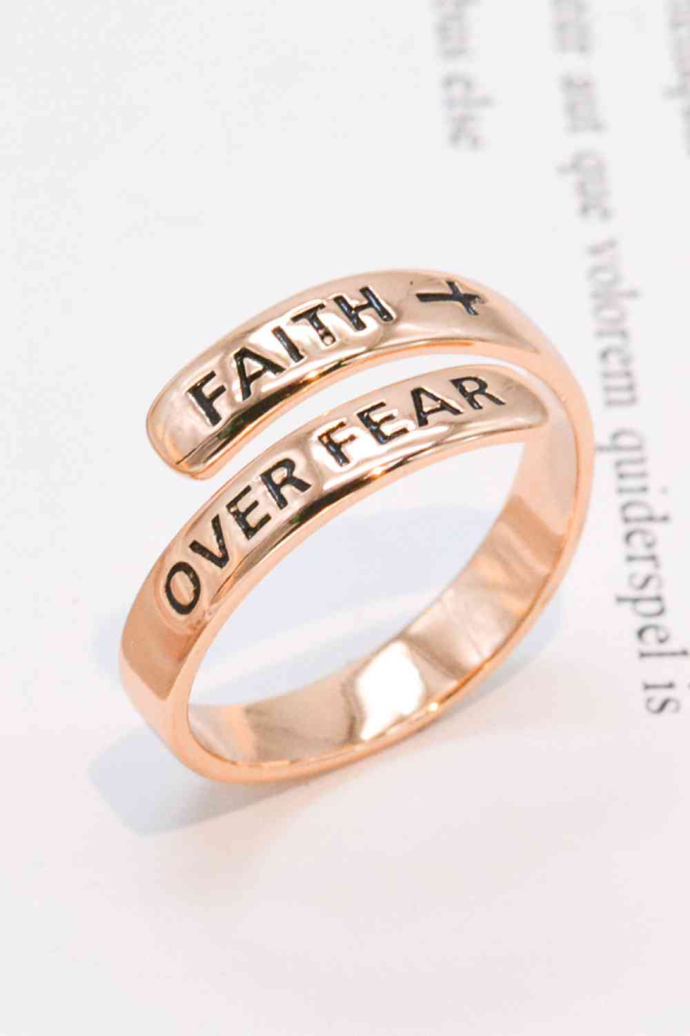 FAITH OVER FEAR Sterling Silver - Premium Ring -  Follower Of Faith Apparel 925 high quality sterling silver ring, 925 sterling silver, CHAMSS, Christian jewelry, christian sterling silver ring, faith jewelry, faith over fear accessories, faith over fear jewelry, faith over fear ring, faith ring, gold, jewelry sale, new, new arrival, new arrivals, rings of faith, rose gold, Ship From Overseas, silver, sterling silver, white gold Shop our Christian T-Shirts & Apparel