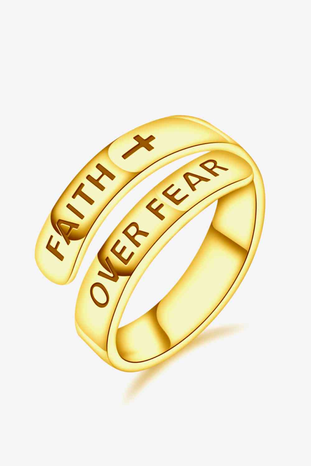 FAITH OVER FEAR Sterling Silver - Premium Ring -  Follower Of Faith Apparel 925 high quality sterling silver ring, 925 sterling silver, CHAMSS, Christian jewelry, christian sterling silver ring, faith jewelry, faith over fear accessories, faith over fear jewelry, faith over fear ring, faith ring, gold, jewelry sale, new, new arrival, new arrivals, rings of faith, rose gold, Ship From Overseas, silver, sterling silver, white gold Shop our Christian T-Shirts & Apparel