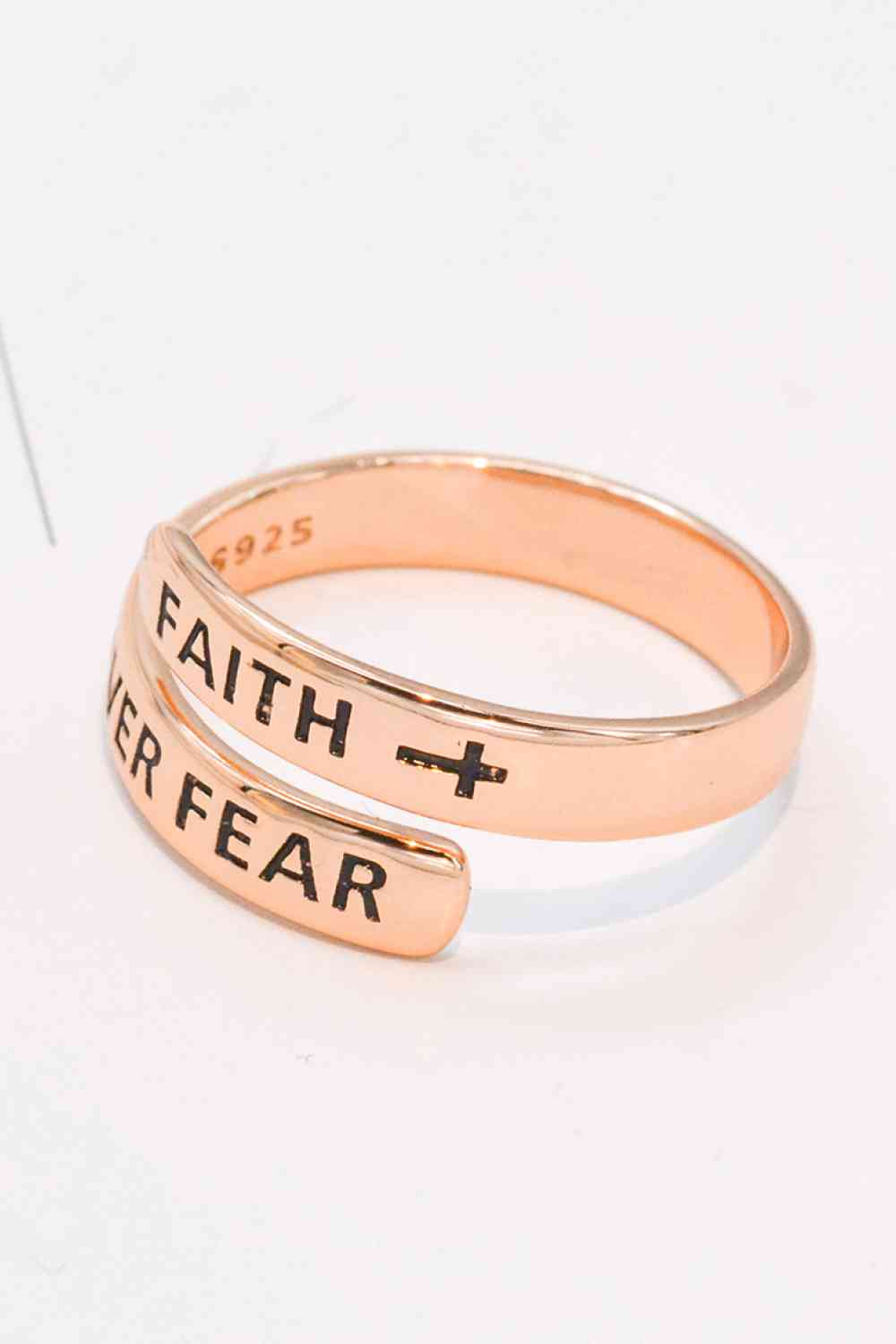 FAITH OVER FEAR Sterling Silver - Premium Ring -  Follower Of Faith Apparel 925 high quality sterling silver ring, 925 sterling silver, CHAMSS, Christian jewelry, christian sterling silver ring, faith jewelry, faith over fear accessories, faith over fear jewelry, faith over fear ring, faith ring, gold, jewelry sale, new, new arrival, new arrivals, rings of faith, rose gold, Ship From Overseas, silver, sterling silver, white gold Shop our Christian T-Shirts & Apparel