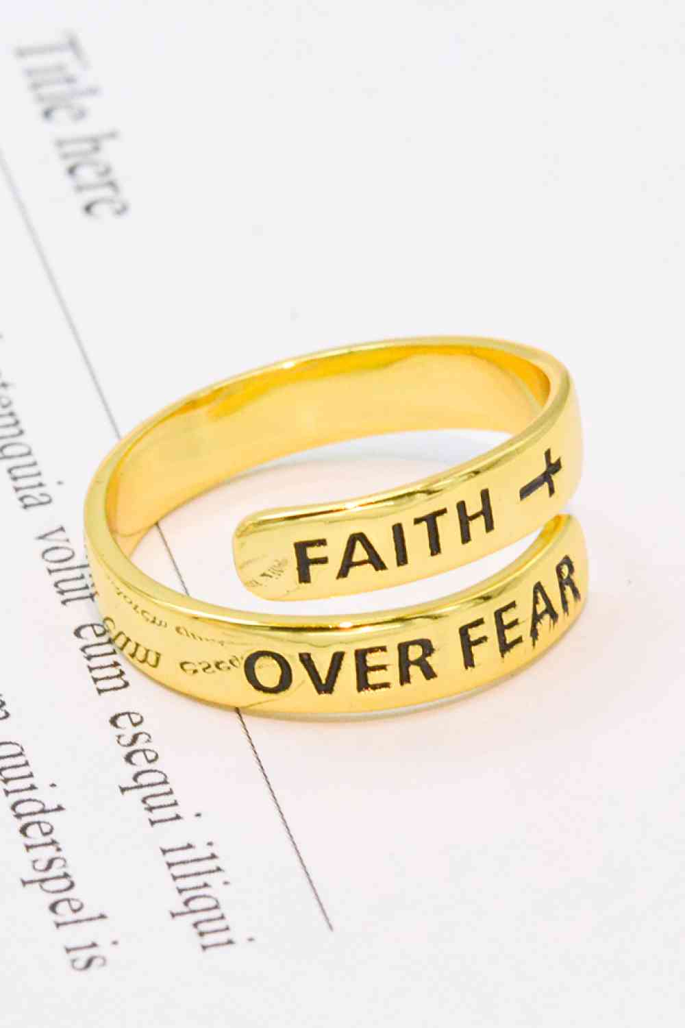 FAITH OVER FEAR Sterling Silver - Premium Ring -  Follower Of Faith Apparel 925 high quality sterling silver ring, 925 sterling silver, CHAMSS, Christian jewelry, christian sterling silver ring, faith jewelry, faith over fear accessories, faith over fear jewelry, faith over fear ring, faith ring, gold, jewelry sale, new, new arrival, new arrivals, rings of faith, rose gold, Ship From Overseas, silver, sterling silver, white gold Shop our Christian T-Shirts & Apparel