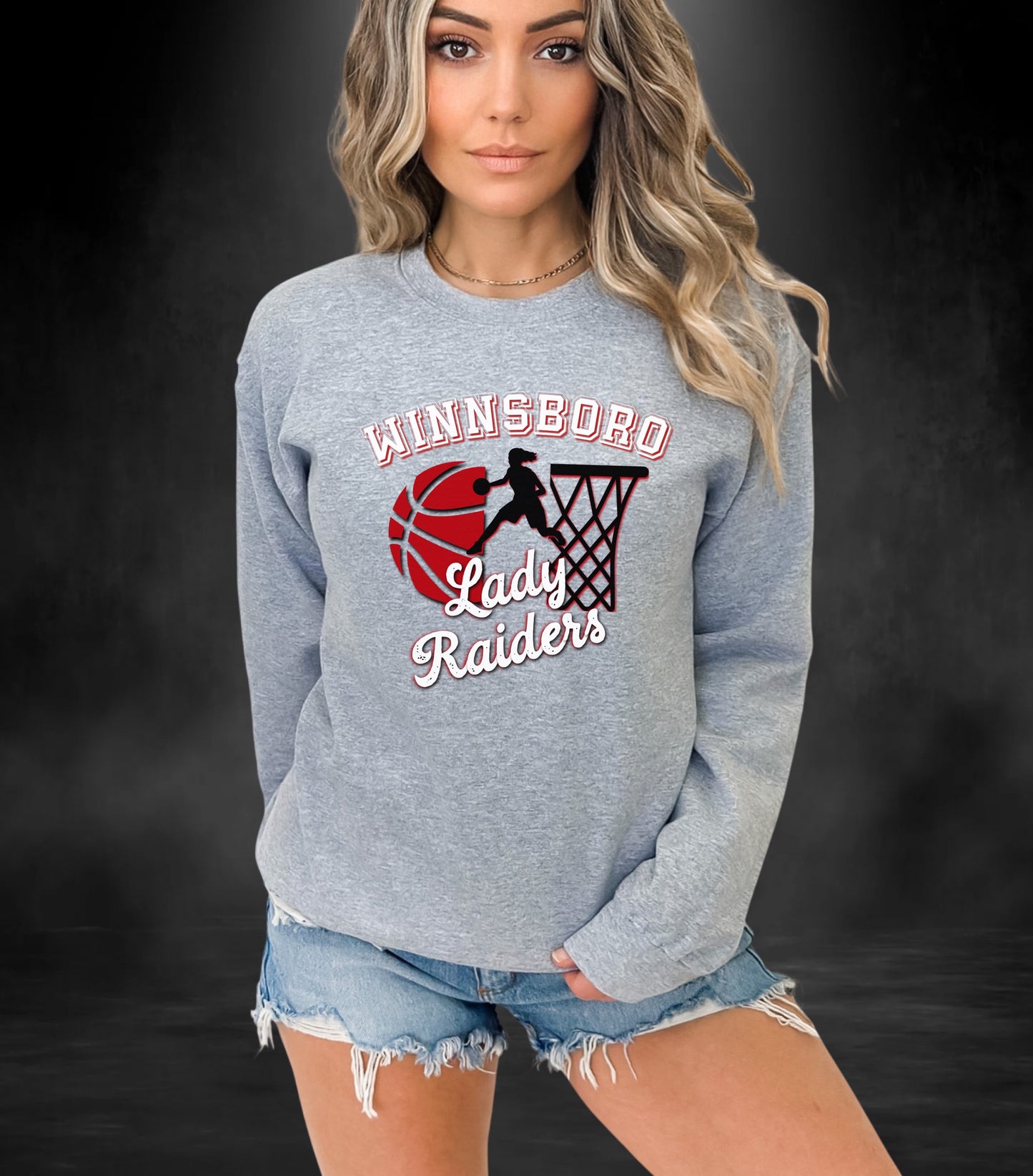 Winnsboro Lady Raiders Basketball Sweatshirt - Premium Sweatshirt -  Follower Of Faith Apparel Crew neck, DTG, Embroidery, Lady Raider fan apparel, Lady Raiders Basketball, Men's Clothing, Neck Labels, Regular fit, Sweatshirts, TikTok, Unisex, Winnsboro lady Raider basketball sweatshirt, Winnsboro Texas ladies basketball, Women's Clothing Shop our Christian T-Shirts & Apparel