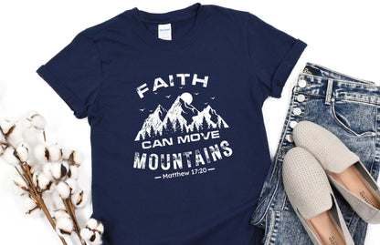 Faith Can Move Mountains Ladies T-Shirt - Premium Ladies T-Shirt -  Follower Of Faith Apparel Christian tshirt, Cotton, Crew neck, DTG, faith apparel, Faith apparel for women, Faith can move mountains, Faith can move mountains t shirt, Faith t shirts for ladies, Faith t shirts for women, Ladies short sleeve, Neck Labels, New, Regular fit, T-shirts, Women's Clothing Shop our Christian T-Shirts & Apparel