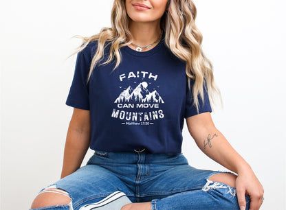 Faith Can Move Mountains Ladies T-Shirt - Premium Ladies T-Shirt -  Follower Of Faith Apparel Christian tshirt, Cotton, Crew neck, DTG, faith apparel, Faith apparel for women, Faith can move mountains, Faith can move mountains t shirt, Faith t shirts for ladies, Faith t shirts for women, Ladies short sleeve, Neck Labels, New, Regular fit, T-shirts, Women's Clothing Shop our Christian T-Shirts & Apparel