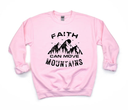 Faith Can Move Mountains Sweatshirt - Premium Sweatshirt -  Follower Of Faith Apparel Christian apparel for ladies, Comfy Christian Sweatshirts, Crew neck, DTG, Faith apparel for women, Faith can move mountains sweatshirt, Ladies sweatshirt, Matthew 17:20 apparel, New, Regular fit, Sweatshirts, Unisex, Women's Clothing, Women’s winter wear Shop our Christian T-Shirts & Apparel