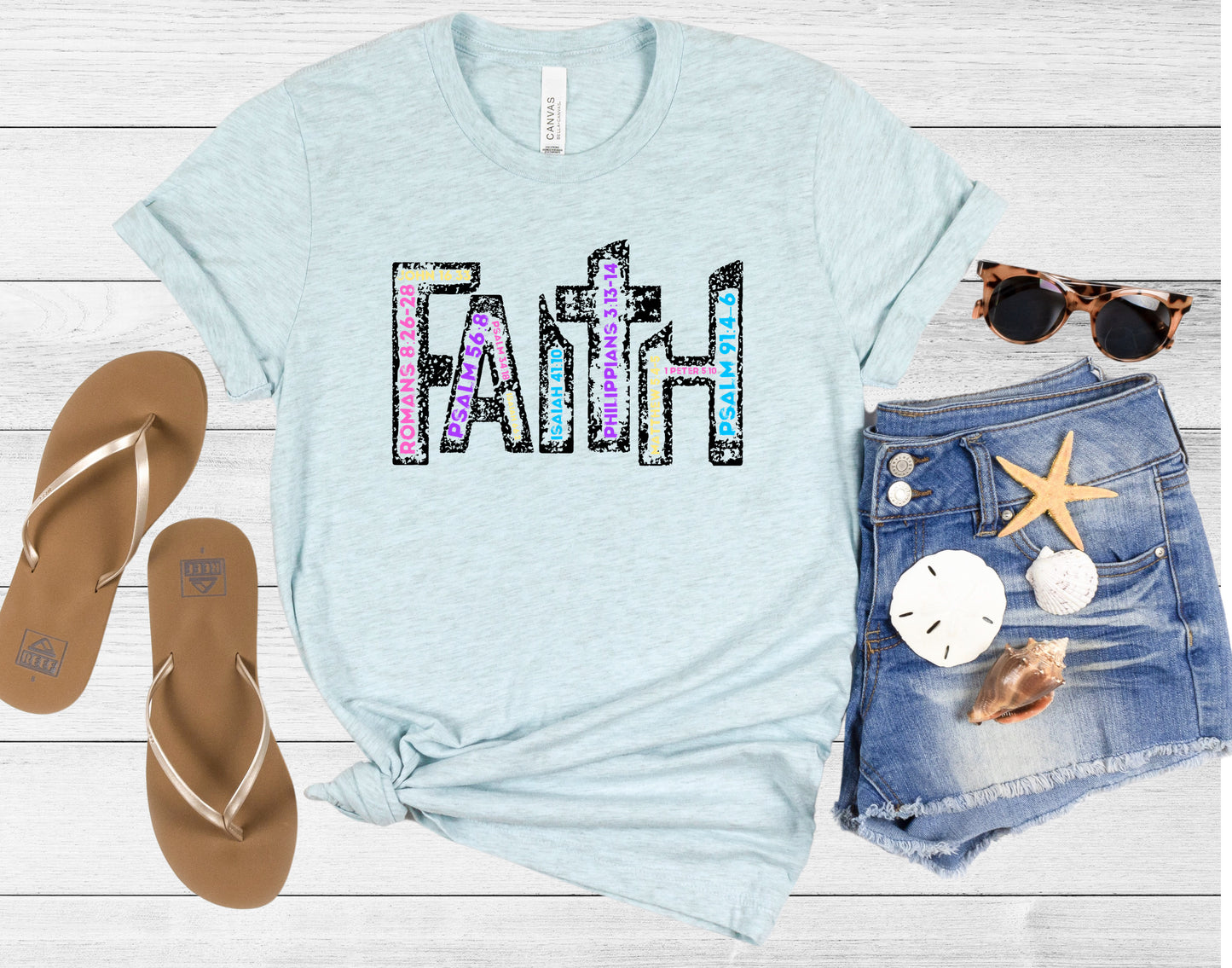 Faith Healing Scriptures Ladies T Shirt - Follower Of Faith Apparel