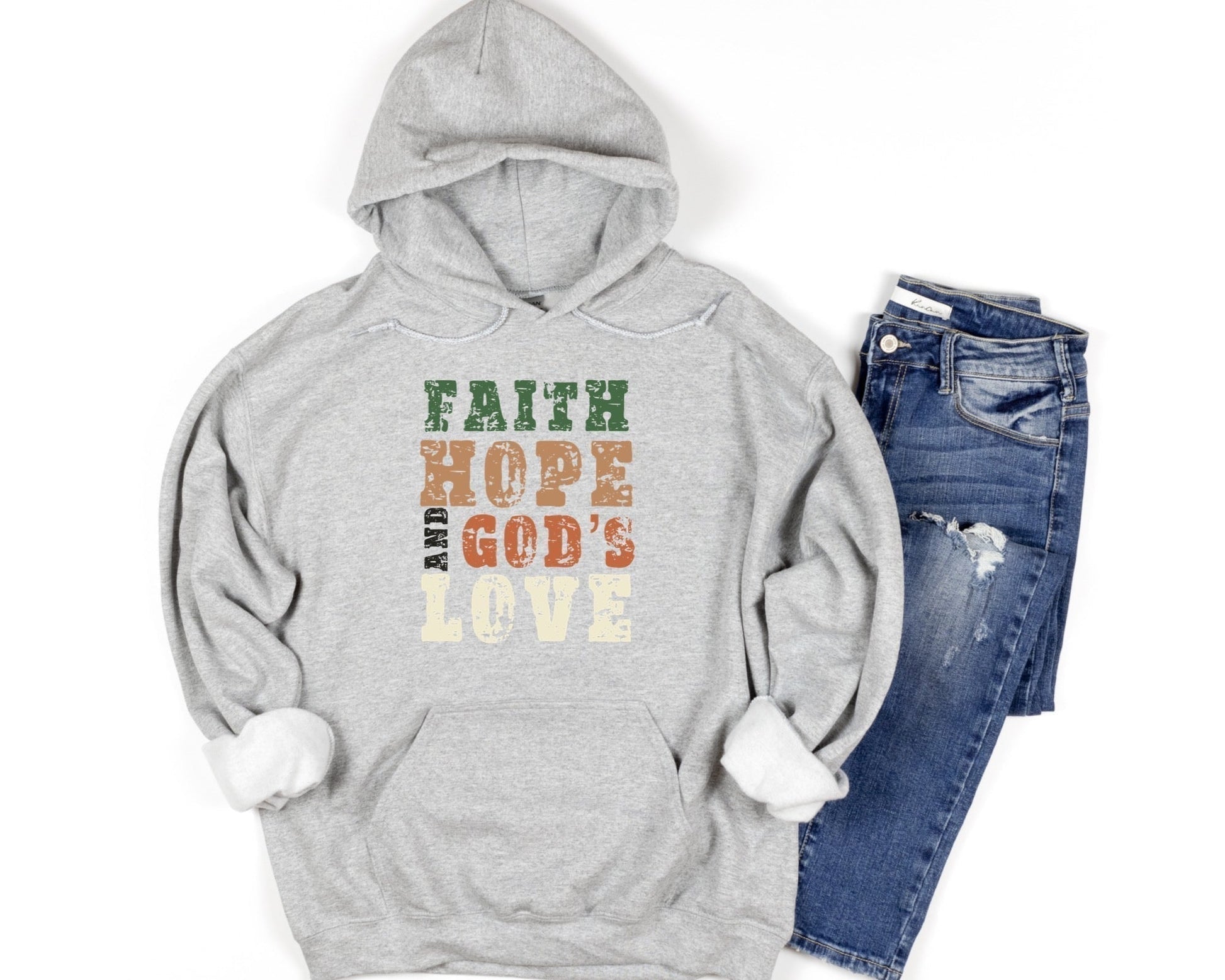 Faith, Hope And God’s Love Ladies Hoodie - Premium Hoodie -  Follower Of Faith Apparel DTG, Faith hope and gods love hoodie, Hoodies, Ladies clothing for winter, Ladies hoodie, New, Regular fit, Unisex, Women's Clothing, Women’s winter wear Shop our Christian T-Shirts & Apparel