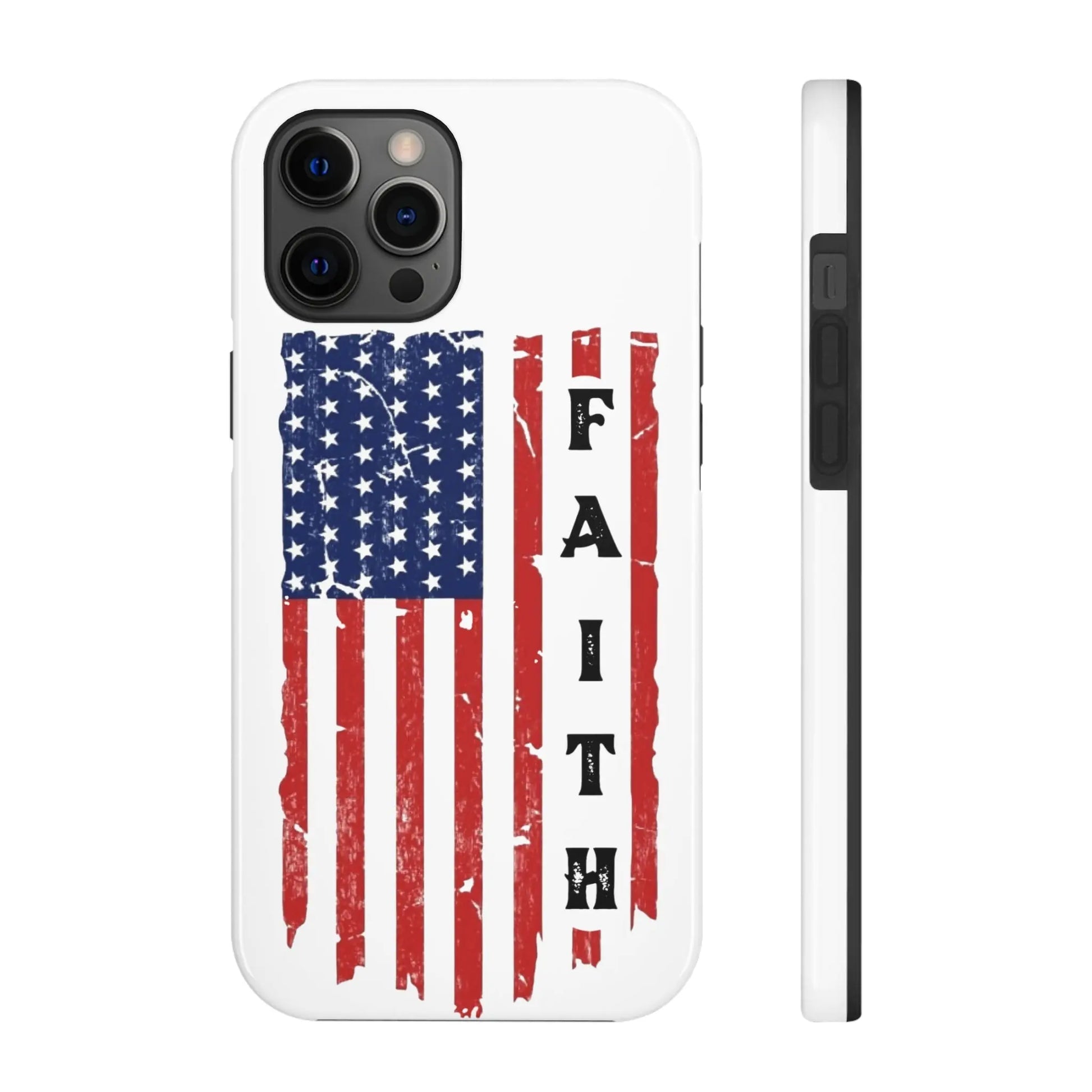 Faith USA Flag iPhone Case - Premium Phone Case -  Follower Of Faith ApparelAccessories, American flag iPhone case, durable Christian iphone cases, durable iPhone cases, Glossy, iPhone Cases, Phone accessory, Phone Cases, Tough, USA flag faith phone case Shop our Christian T-Shirts & Apparel