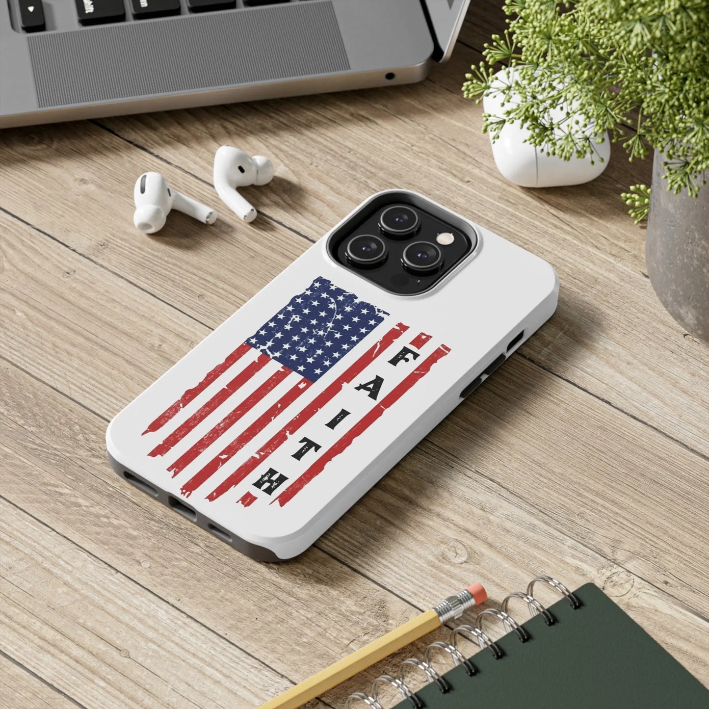 Faith USA Flag iPhone Case - Premium Phone Case -  Follower Of Faith ApparelAccessories, American flag iPhone case, durable Christian iphone cases, durable iPhone cases, Glossy, iPhone Cases, Phone accessory, Phone Cases, Tough, USA flag faith phone case Shop our Christian T-Shirts & Apparel