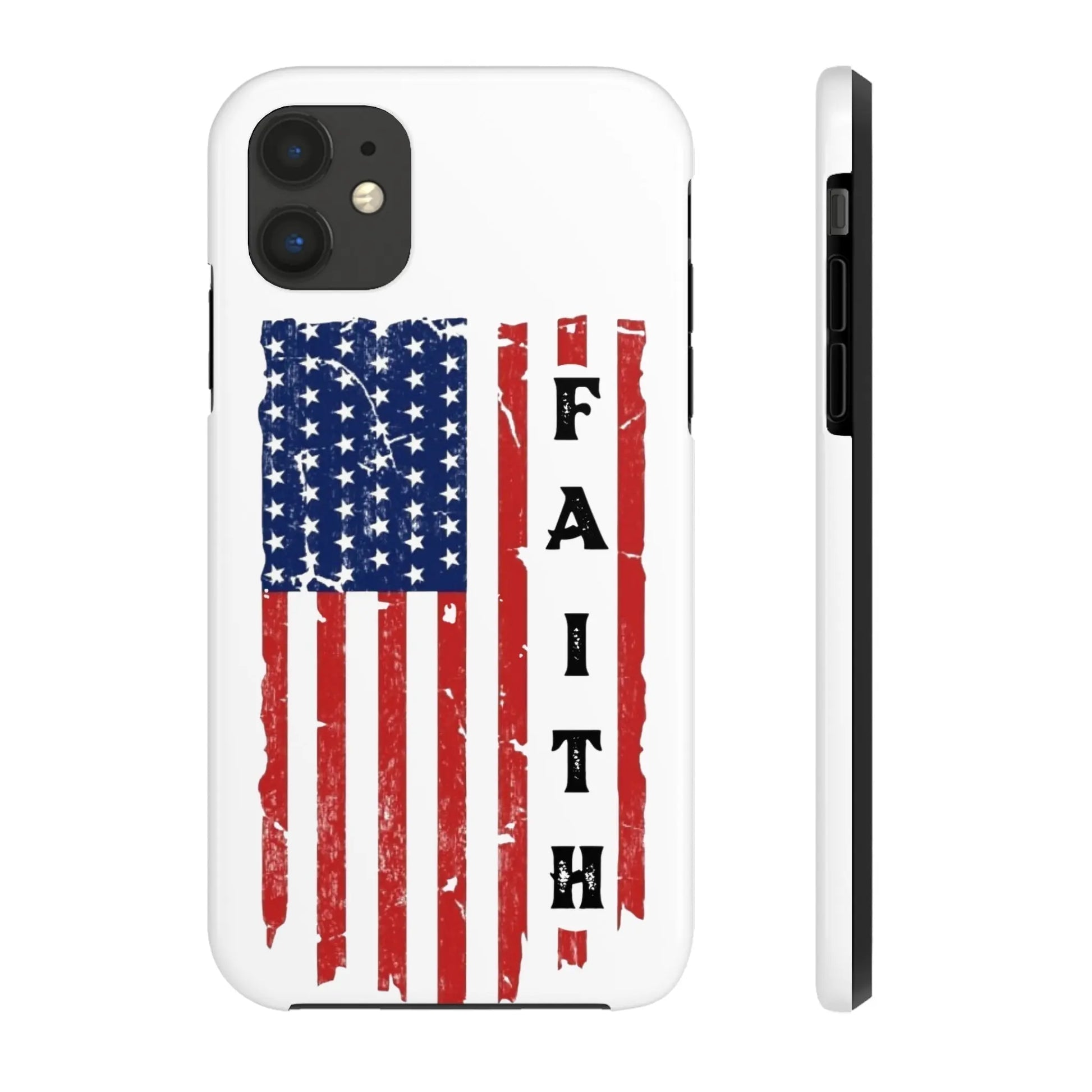 Faith USA Flag iPhone Case - Premium Phone Case -  Follower Of Faith ApparelAccessories, American flag iPhone case, durable Christian iphone cases, durable iPhone cases, Glossy, iPhone Cases, Phone accessory, Phone Cases, Tough, USA flag faith phone case Shop our Christian T-Shirts & Apparel