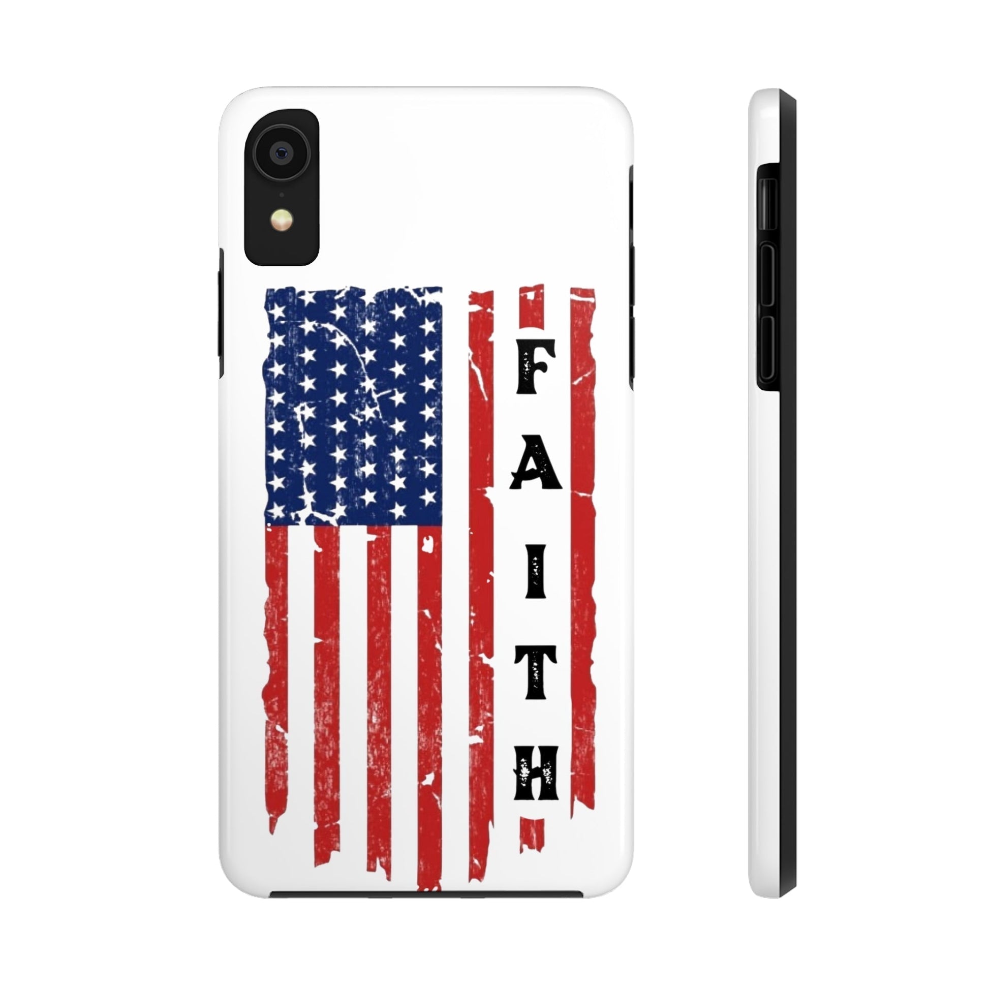 Faith USA Flag iPhone Case - Premium Phone Case -  Follower Of Faith ApparelAccessories, American flag iPhone case, durable Christian iphone cases, durable iPhone cases, Glossy, iPhone Cases, Phone accessory, Phone Cases, Tough, USA flag faith phone case Shop our Christian T-Shirts & Apparel