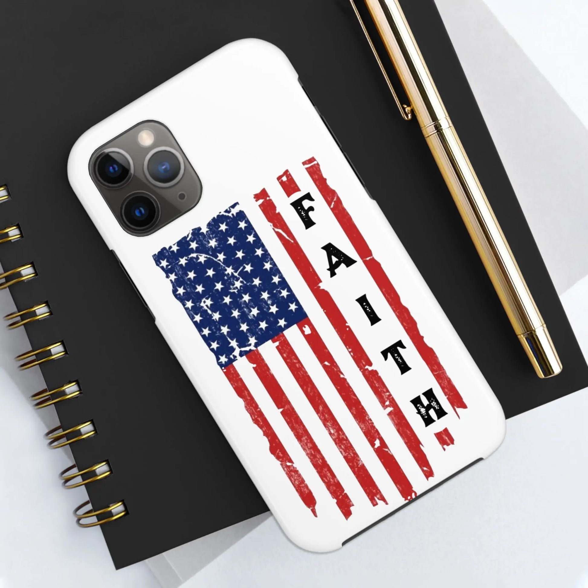 Faith USA Flag iPhone Case - Premium Phone Case -  Follower Of Faith ApparelAccessories, American flag iPhone case, durable Christian iphone cases, durable iPhone cases, Glossy, iPhone Cases, Phone accessory, Phone Cases, Tough, USA flag faith phone case Shop our Christian T-Shirts & Apparel