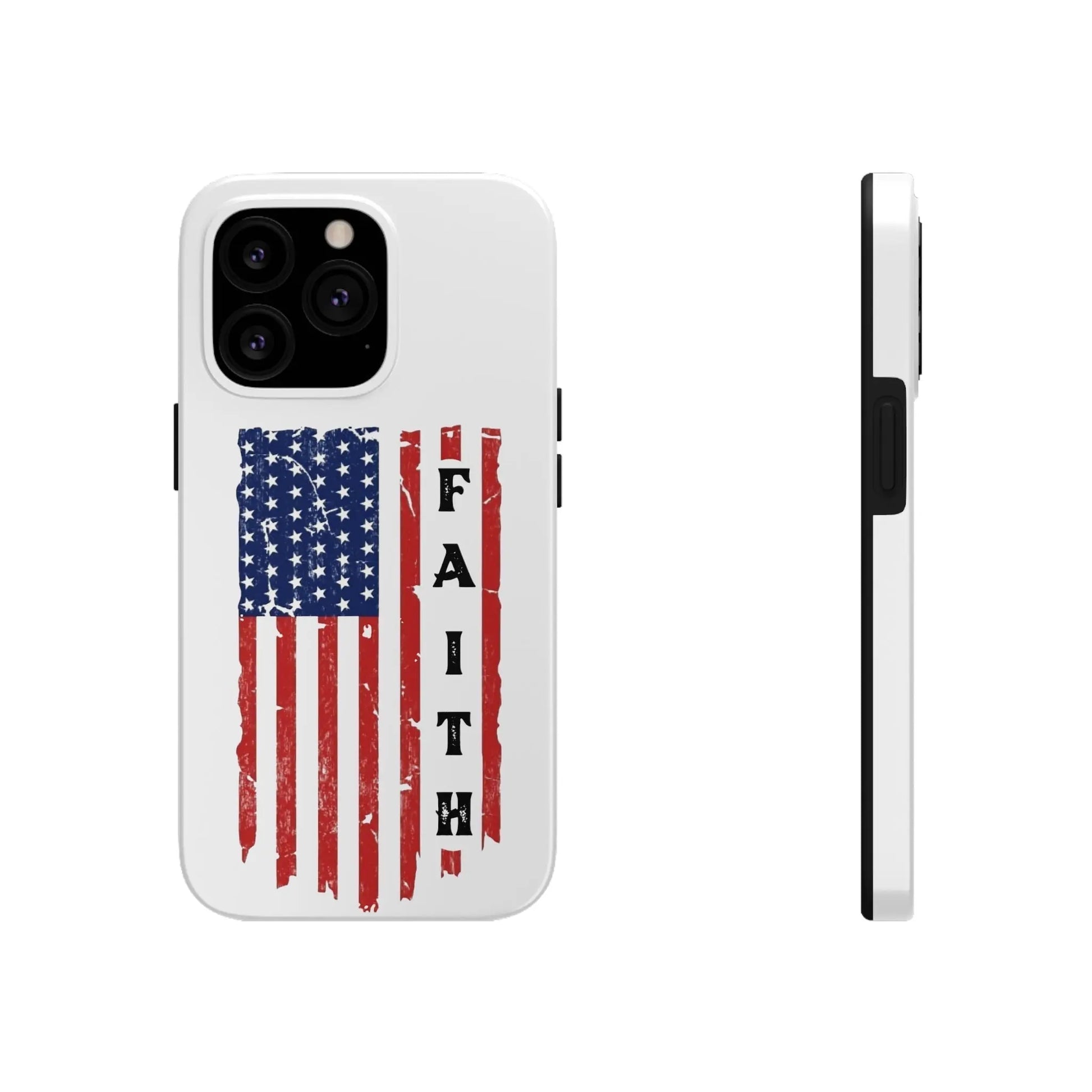 Faith USA Flag iPhone Case - Premium Phone Case -  Follower Of Faith ApparelAccessories, American flag iPhone case, durable Christian iphone cases, durable iPhone cases, Glossy, iPhone Cases, Phone accessory, Phone Cases, Tough, USA flag faith phone case Shop our Christian T-Shirts & Apparel