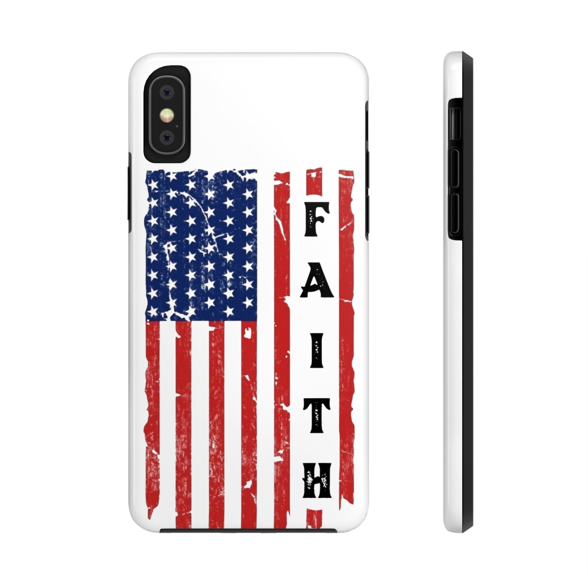 Faith USA Flag iPhone Case - Premium Phone Case -  Follower Of Faith ApparelAccessories, American flag iPhone case, durable Christian iphone cases, durable iPhone cases, Glossy, iPhone Cases, Phone accessory, Phone Cases, Tough, USA flag faith phone case Shop our Christian T-Shirts & Apparel