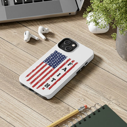 Faith USA Flag iPhone Case - Premium Phone Case -  Follower Of Faith ApparelAccessories, American flag iPhone case, durable Christian iphone cases, durable iPhone cases, Glossy, iPhone Cases, Phone accessory, Phone Cases, Tough, USA flag faith phone case Shop our Christian T-Shirts & Apparel