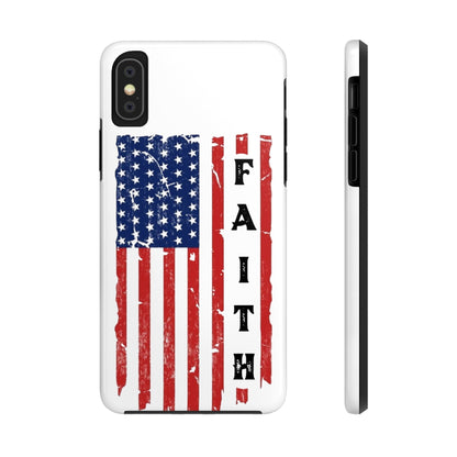 Faith USA Flag iPhone Case - Premium Phone Case -  Follower Of Faith ApparelAccessories, American flag iPhone case, durable Christian iphone cases, durable iPhone cases, Glossy, iPhone Cases, Phone accessory, Phone Cases, Tough, USA flag faith phone case Shop our Christian T-Shirts & Apparel