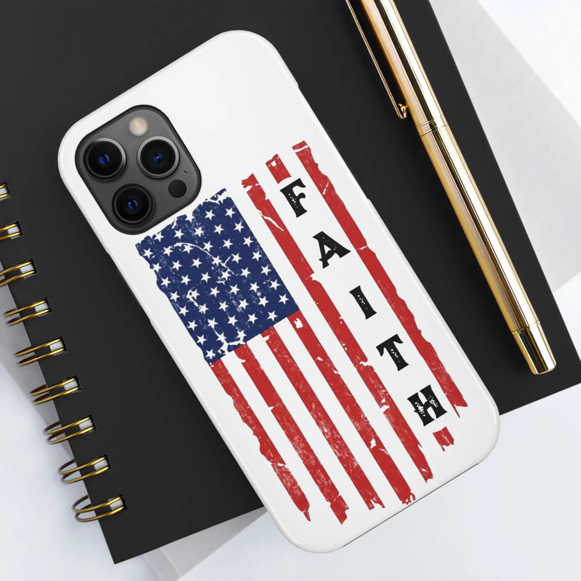 Faith USA Flag iPhone Case - Premium Phone Case -  Follower Of Faith ApparelAccessories, American flag iPhone case, durable Christian iphone cases, durable iPhone cases, Glossy, iPhone Cases, Phone accessory, Phone Cases, Tough, USA flag faith phone case Shop our Christian T-Shirts & Apparel