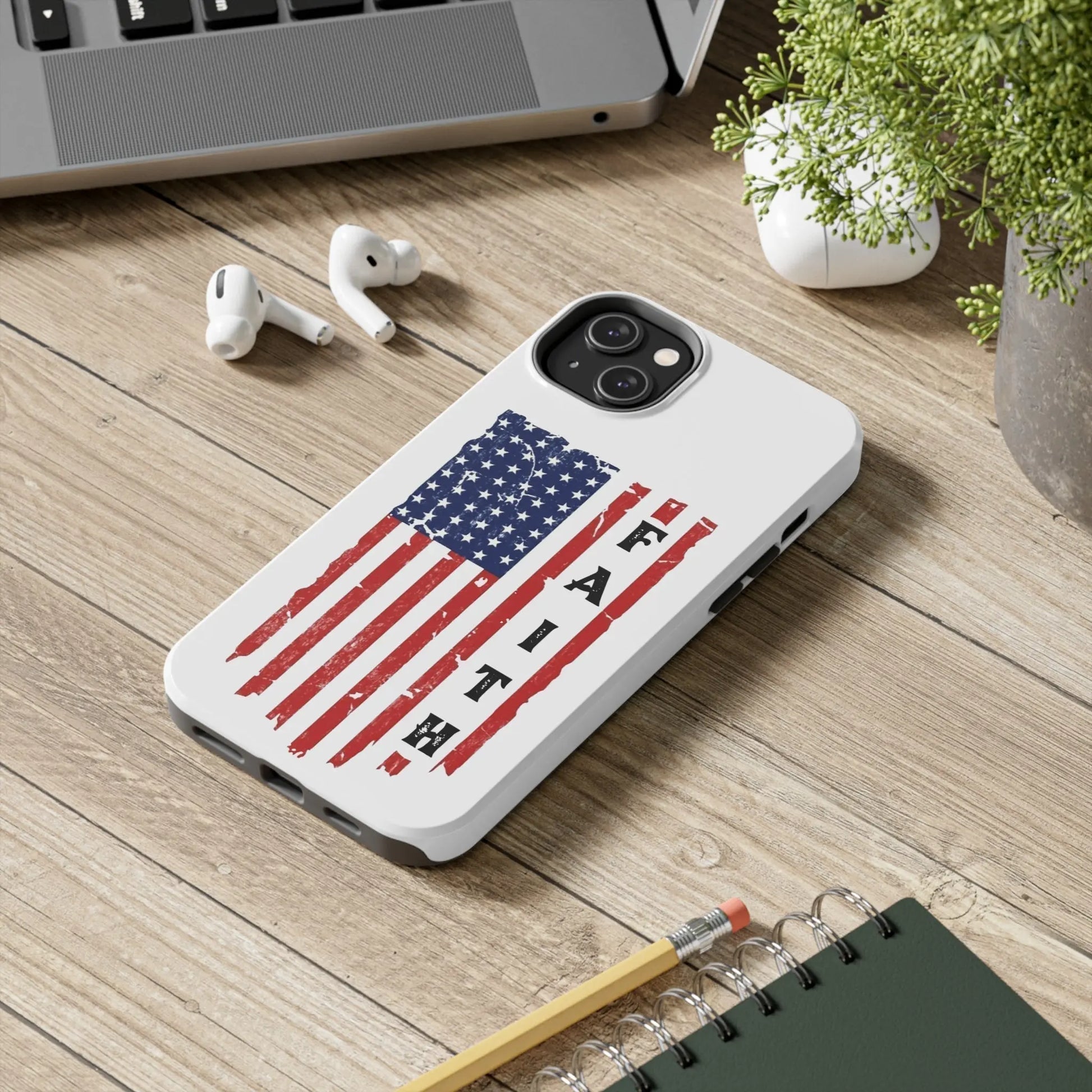 Faith USA Flag iPhone Case - Premium Phone Case -  Follower Of Faith ApparelAccessories, American flag iPhone case, durable Christian iphone cases, durable iPhone cases, Glossy, iPhone Cases, Phone accessory, Phone Cases, Tough, USA flag faith phone case Shop our Christian T-Shirts & Apparel