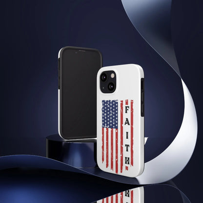 Faith USA Flag iPhone Case - Premium Phone Case -  Follower Of Faith ApparelAccessories, American flag iPhone case, durable Christian iphone cases, durable iPhone cases, Glossy, iPhone Cases, Phone accessory, Phone Cases, Tough, USA flag faith phone case Shop our Christian T-Shirts & Apparel