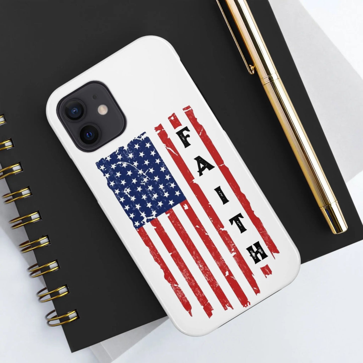 Faith USA Flag iPhone Case - Premium Phone Case -  Follower Of Faith ApparelAccessories, American flag iPhone case, durable Christian iphone cases, durable iPhone cases, Glossy, iPhone Cases, Phone accessory, Phone Cases, Tough, USA flag faith phone case Shop our Christian T-Shirts & Apparel