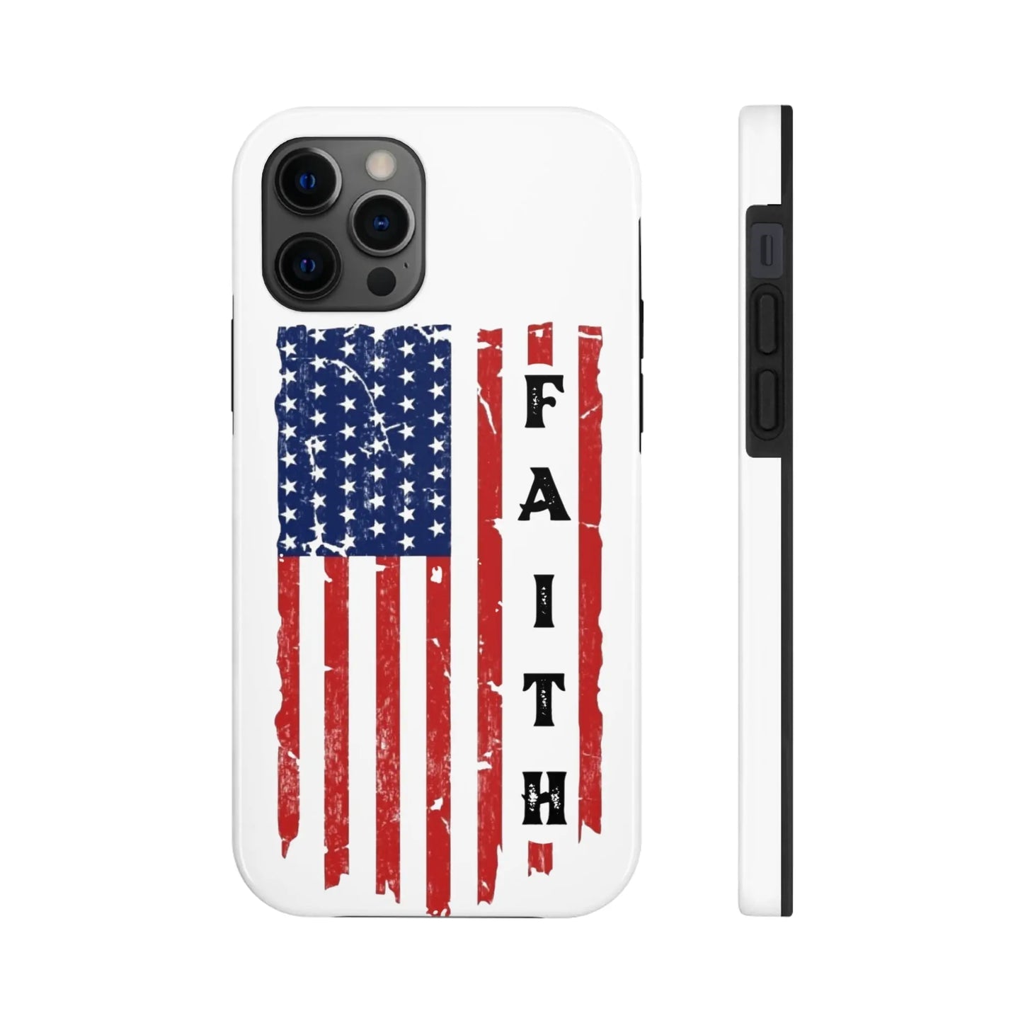 Faith USA Flag iPhone Case - Premium Phone Case -  Follower Of Faith ApparelAccessories, American flag iPhone case, durable Christian iphone cases, durable iPhone cases, Glossy, iPhone Cases, Phone accessory, Phone Cases, Tough, USA flag faith phone case Shop our Christian T-Shirts & Apparel