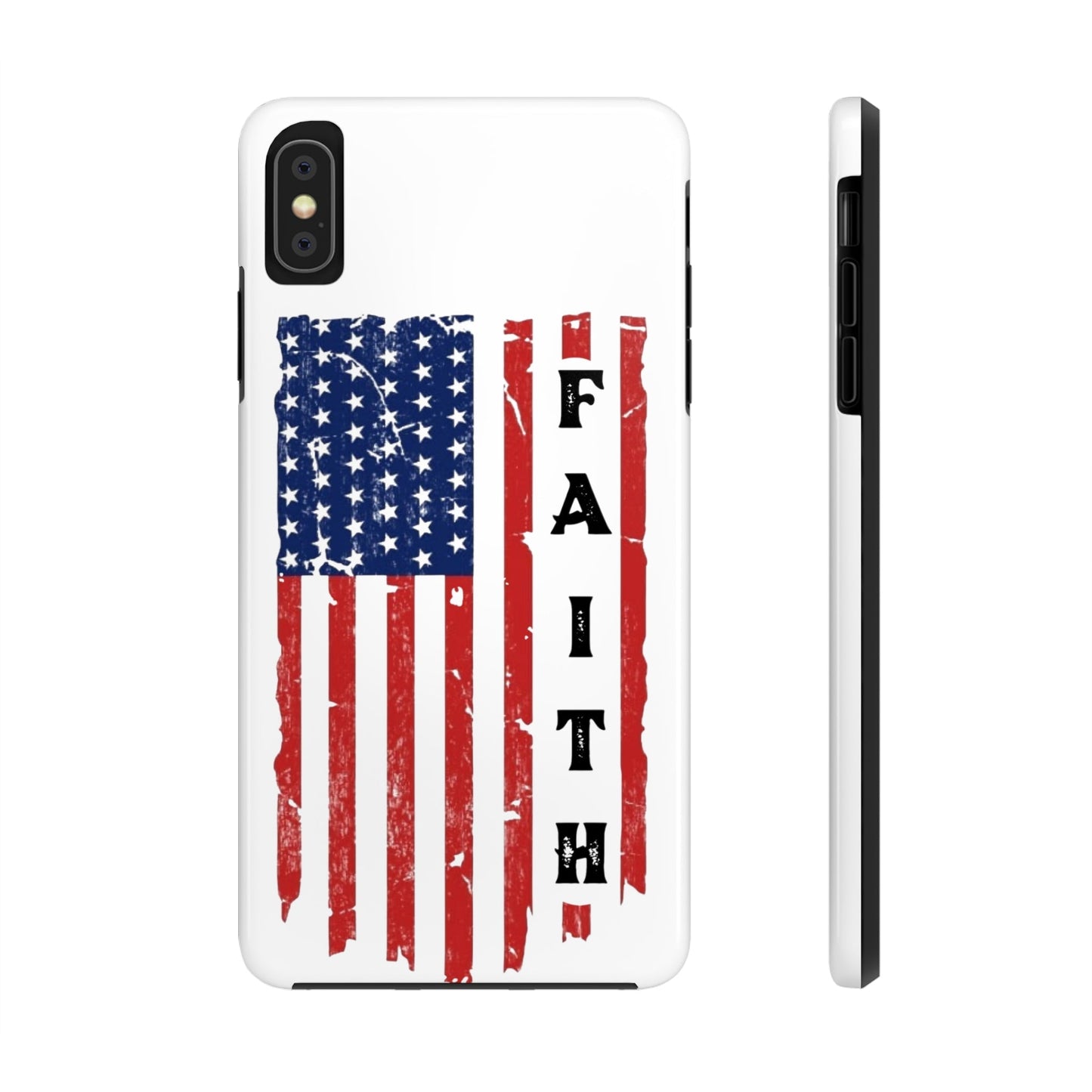 Faith USA Flag iPhone Case - Premium Phone Case -  Follower Of Faith ApparelAccessories, American flag iPhone case, durable Christian iphone cases, durable iPhone cases, Glossy, iPhone Cases, Phone accessory, Phone Cases, Tough, USA flag faith phone case Shop our Christian T-Shirts & Apparel