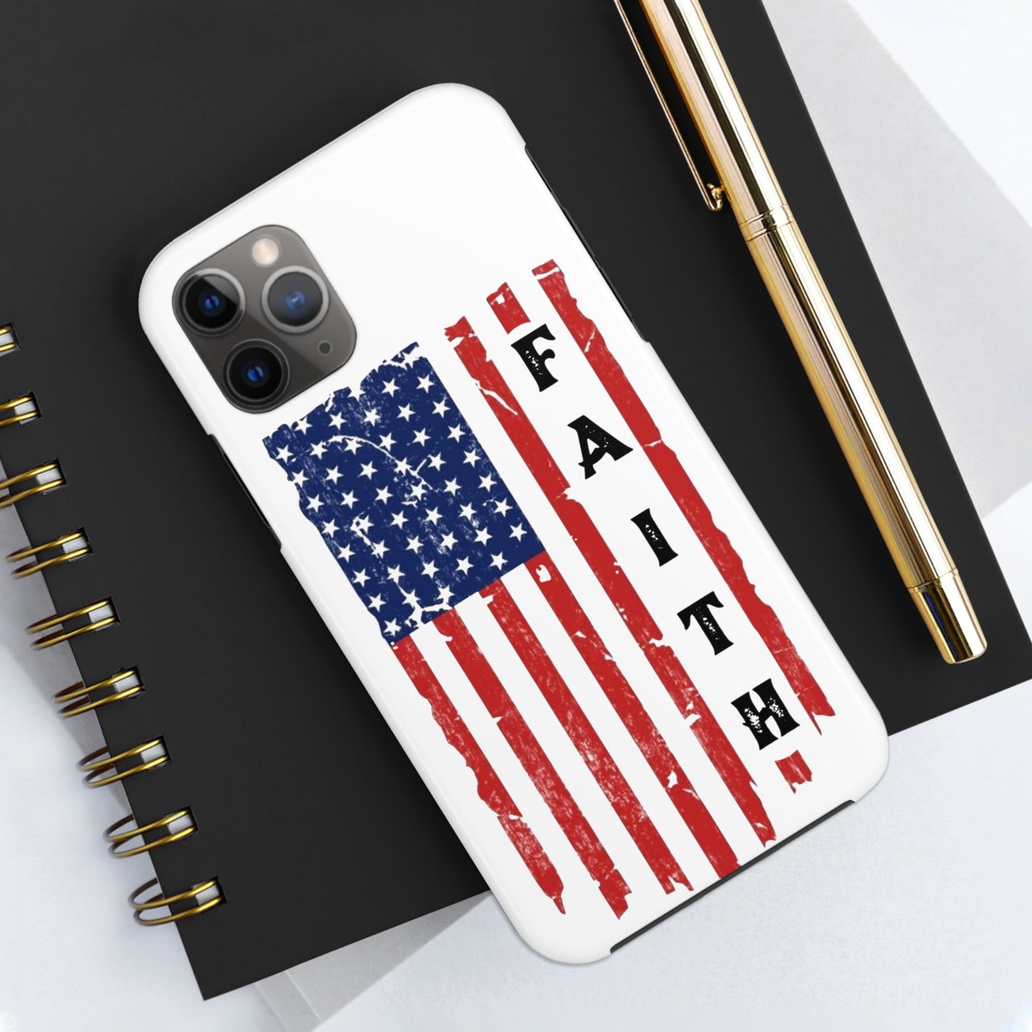 Faith USA Flag iPhone Case - Premium Phone Case -  Follower Of Faith ApparelAccessories, American flag iPhone case, durable Christian iphone cases, durable iPhone cases, Glossy, iPhone Cases, Phone accessory, Phone Cases, Tough, USA flag faith phone case Shop our Christian T-Shirts & Apparel