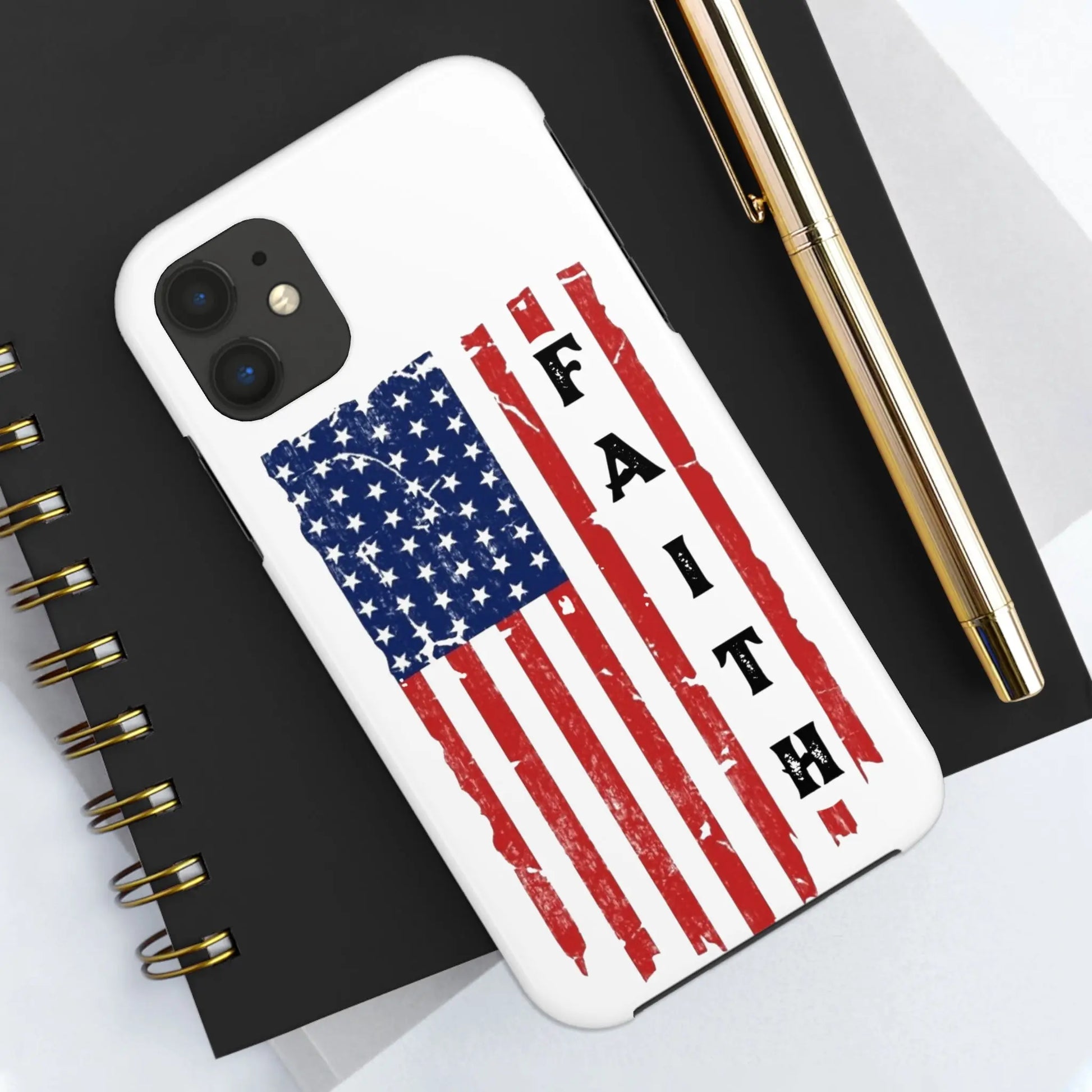 Faith USA Flag iPhone Case - Premium Phone Case -  Follower Of Faith ApparelAccessories, American flag iPhone case, durable Christian iphone cases, durable iPhone cases, Glossy, iPhone Cases, Phone accessory, Phone Cases, Tough, USA flag faith phone case Shop our Christian T-Shirts & Apparel