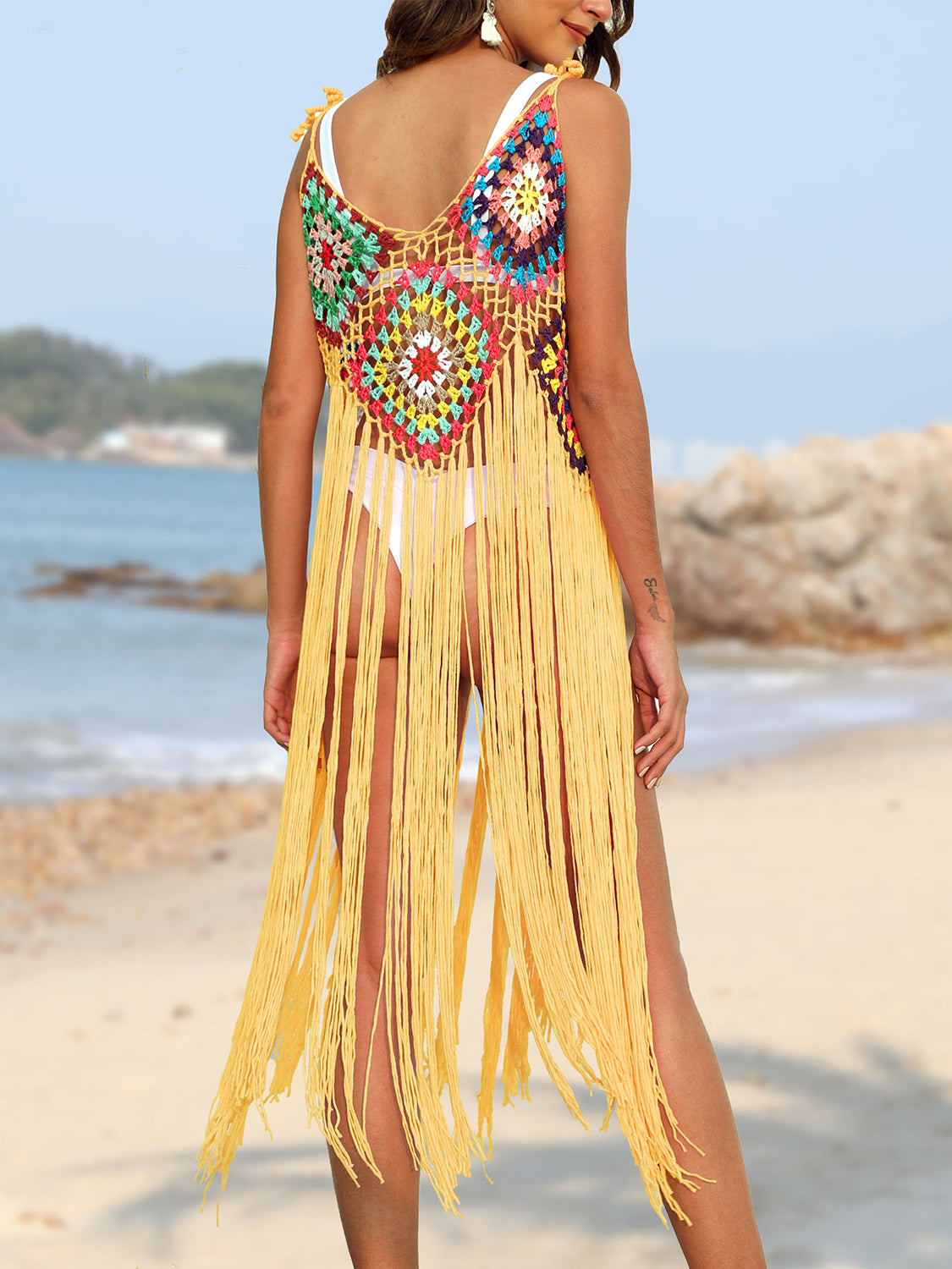 Fringe Spaghetti Strap Cover-Up (several colors) - Premium Ladies Coverup -  Follower Of Faith Apparel Beach cover up for women, Boho swim suit cover up, Colorful cover up, Fringe Cover up, Ladies cover up, new arrival, new arrivals, O & Y.M, Sale, Ship From Overseas, Stylish beach cover up, Swimsuit cover up, Womens cover up Shop our Christian T-Shirts & Apparel