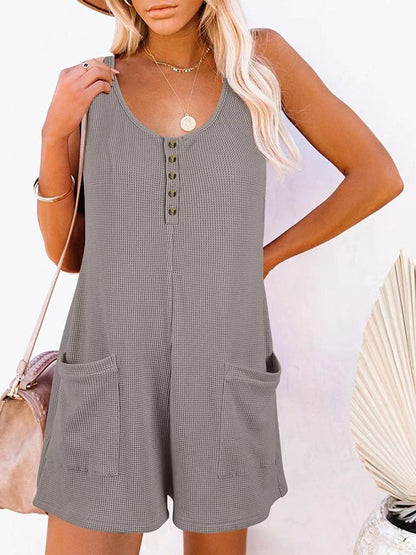 Full Size Pocketed Scoop Neck Sleeveless Romper - Premium Ladies Rompers -  Follower Of Faith Apparel H@Y@X, Ship From Overseas Shop our Christian T-Shirts & Apparel