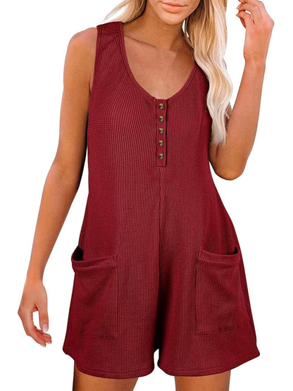 Full Size Pocketed Scoop Neck Sleeveless Romper - Premium Ladies Rompers -  Follower Of Faith Apparel H@Y@X, Ship From Overseas Shop our Christian T-Shirts & Apparel