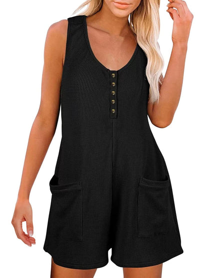 Full Size Pocketed Scoop Neck Sleeveless Romper - Premium Ladies Rompers -  Follower Of Faith Apparel H@Y@X, Ship From Overseas Shop our Christian T-Shirts & Apparel