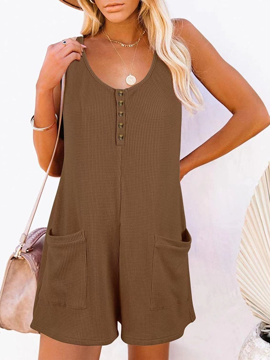 Full Size Pocketed Scoop Neck Sleeveless Romper - Premium Ladies Rompers -  Follower Of Faith Apparel H@Y@X, Ship From Overseas Shop our Christian T-Shirts & Apparel