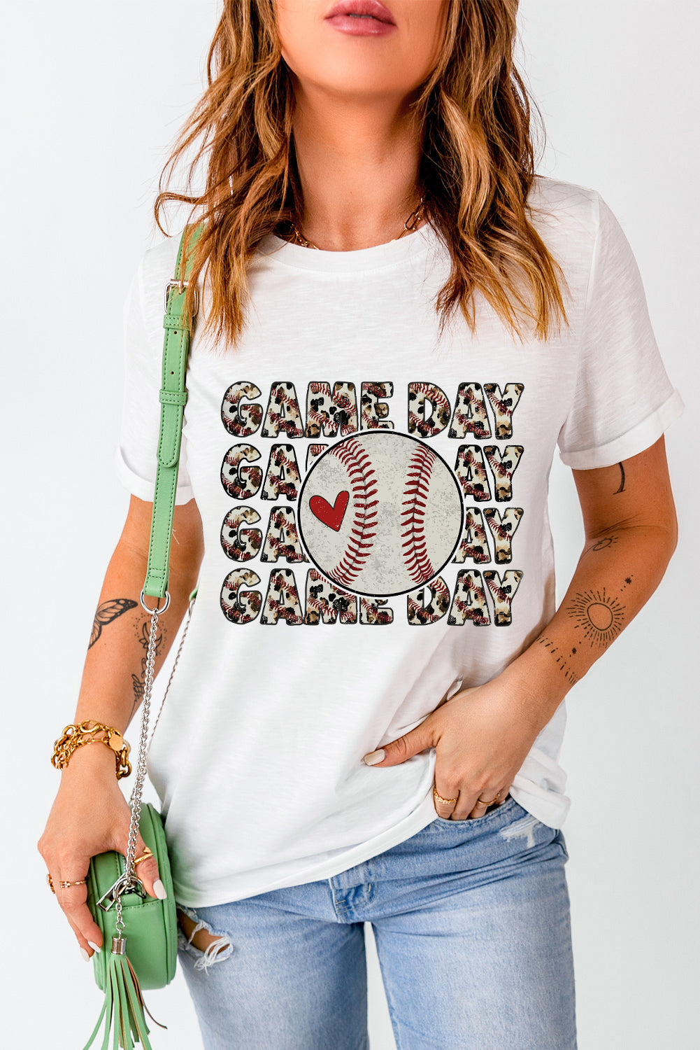 GAME DAY Round Neck Short Sleeve T-Shirt - Premium Ladies T-Shirt -  Follower Of Faith Apparel Ship From Overseas, SYNZ Shop our Christian T-Shirts & Apparel