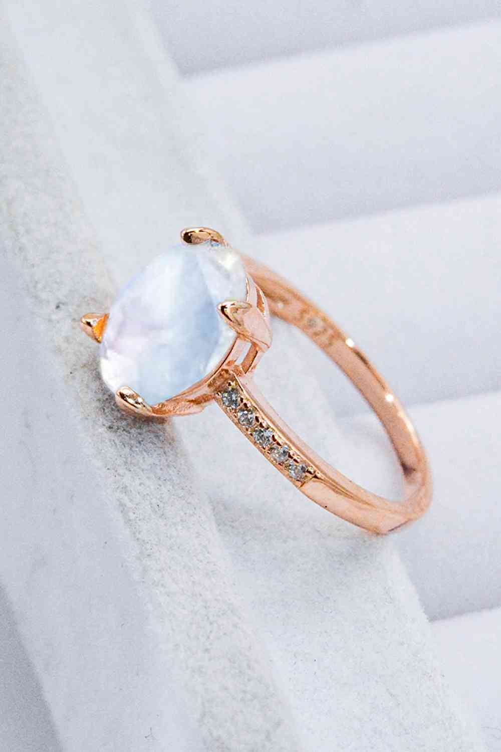 Get A Move On Moonstone Ring - Premium Ring -  Follower Of Faith Apparel CHAMSS, faith jewelry, jewelry, minimalist jewelry, minimalist ring, moonstone ring, promise ring, Ring, Ship From Overseas Shop our Christian T-Shirts & Apparel