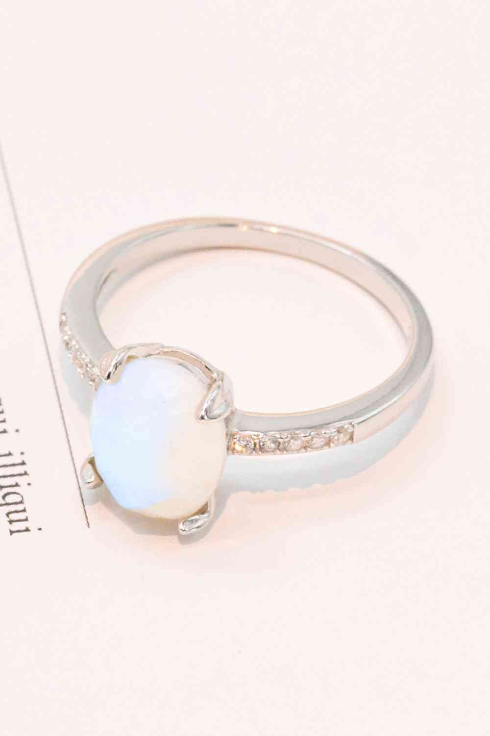 Get A Move On Moonstone Ring - Premium Ring -  Follower Of Faith Apparel CHAMSS, faith jewelry, jewelry, minimalist jewelry, minimalist ring, moonstone ring, promise ring, Ring, Ship From Overseas Shop our Christian T-Shirts & Apparel