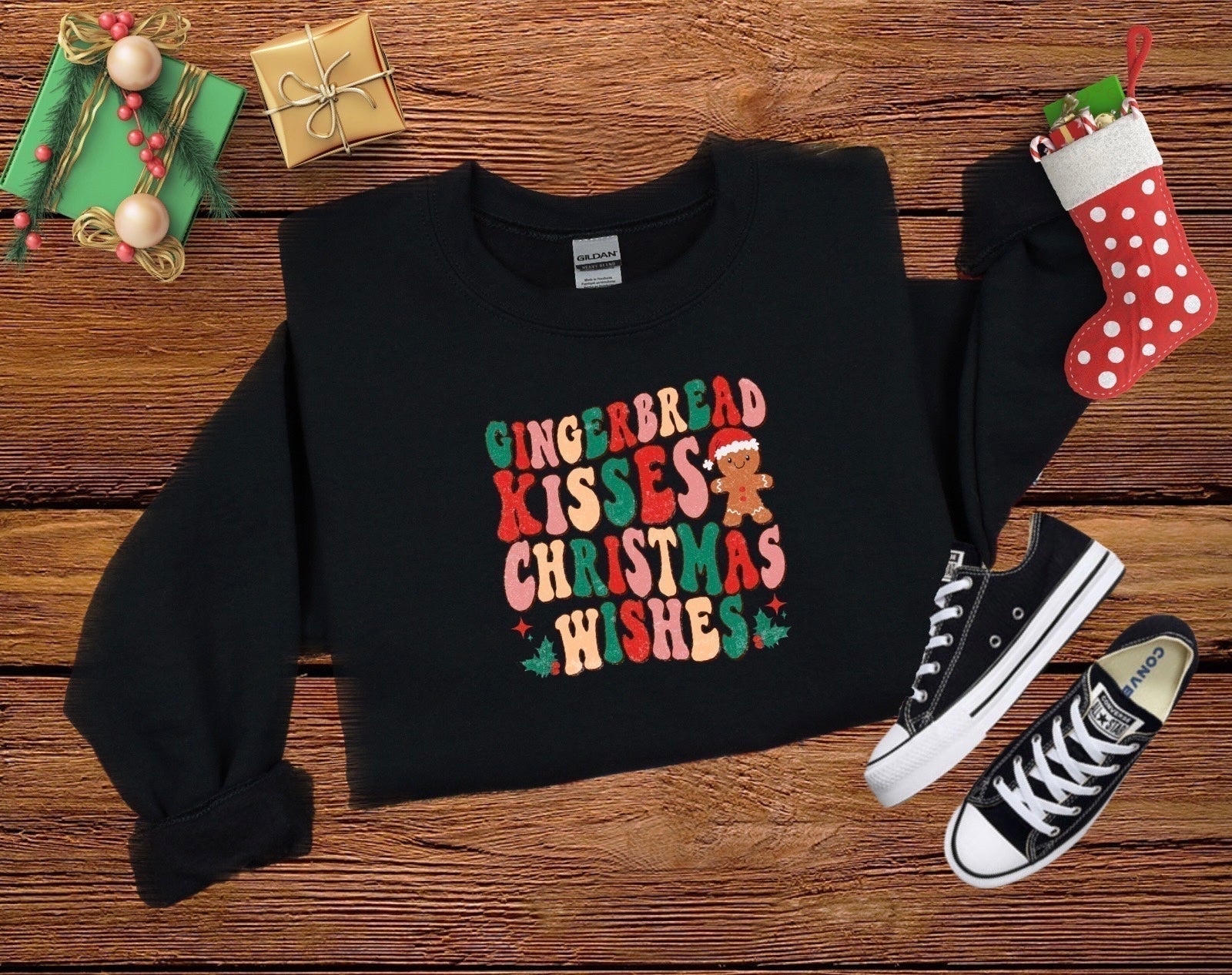 Gingerbread Kisses Christmas Wishes Kids Sweatshirt (youth) - Premium Kids clothes -  Follower Of Faith Apparel Children’s Christmas sweatshirt, Christmas, Crew neck, Gingerbread kid’s sweatshirt, Gingerbread kisses Christmas Wishes, Holiday, Holiday clothes for kids, Kids, Kids' Clothing, Sweatshirts, Youth Christmas clothing Shop our Christian T-Shirts & Apparel