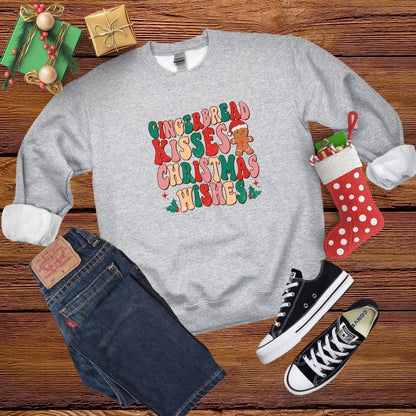 Gingerbread Kisses Christmas Wishes Kids Sweatshirt (youth) - Premium Kids clothes -  Follower Of Faith Apparel Children’s Christmas sweatshirt, Christmas, Crew neck, Gingerbread kid’s sweatshirt, Gingerbread kisses Christmas Wishes, Holiday, Holiday clothes for kids, Kids, Kids' Clothing, Sweatshirts, Youth Christmas clothing Shop our Christian T-Shirts & Apparel