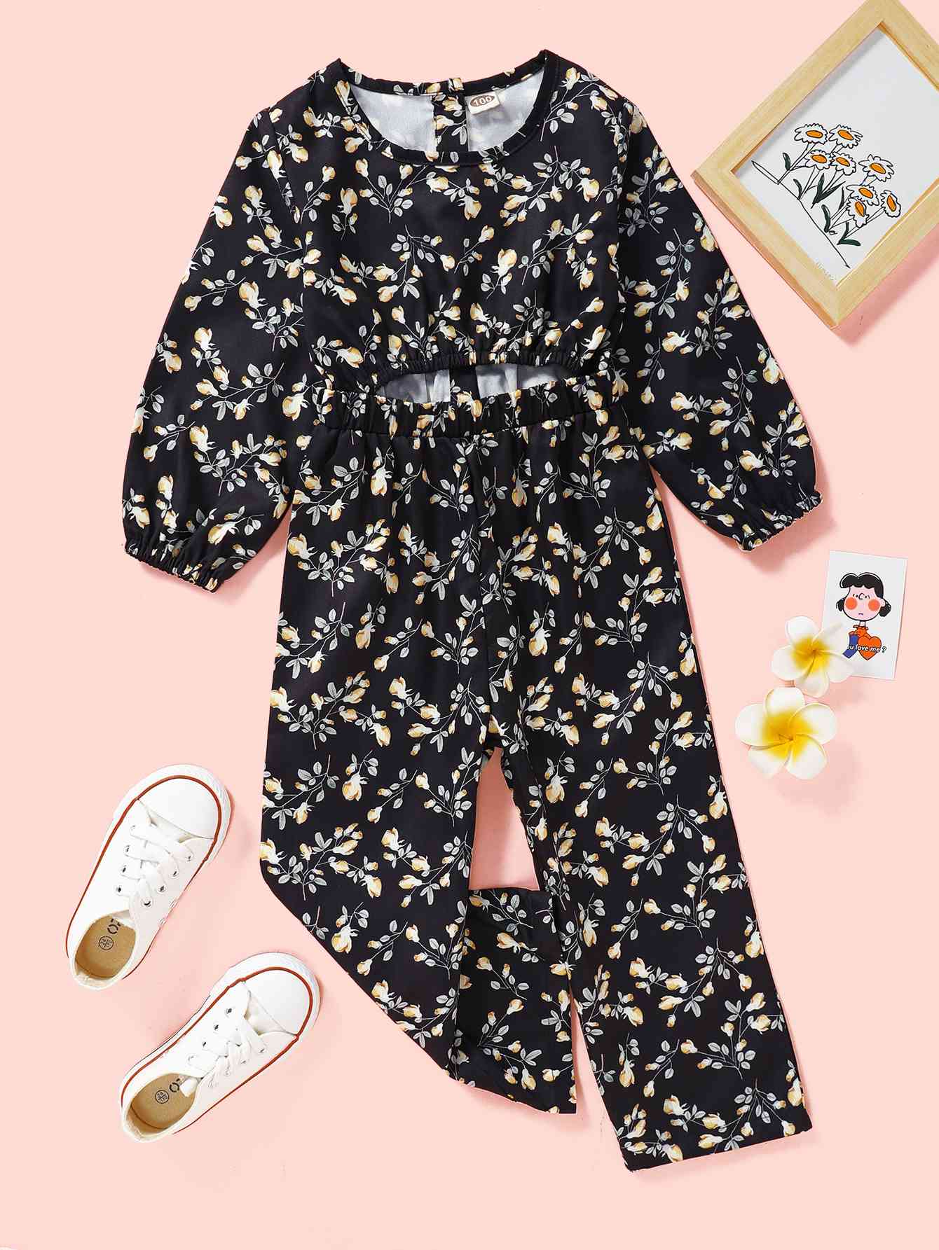 Girls (2-7 years) Floral Cutout Romper Jumpsuit - Premium Kids Rompers -  Follower Of Faith Apparel 4-7 years, Floral, Floral design, Floral romper for girls, Girls floral jumpsuit, Girls floral set, kids clothing, Kids floral, Kids romper, M.B, romper jumpsuit, Ship From Overseas Shop our Christian T-Shirts & Apparel